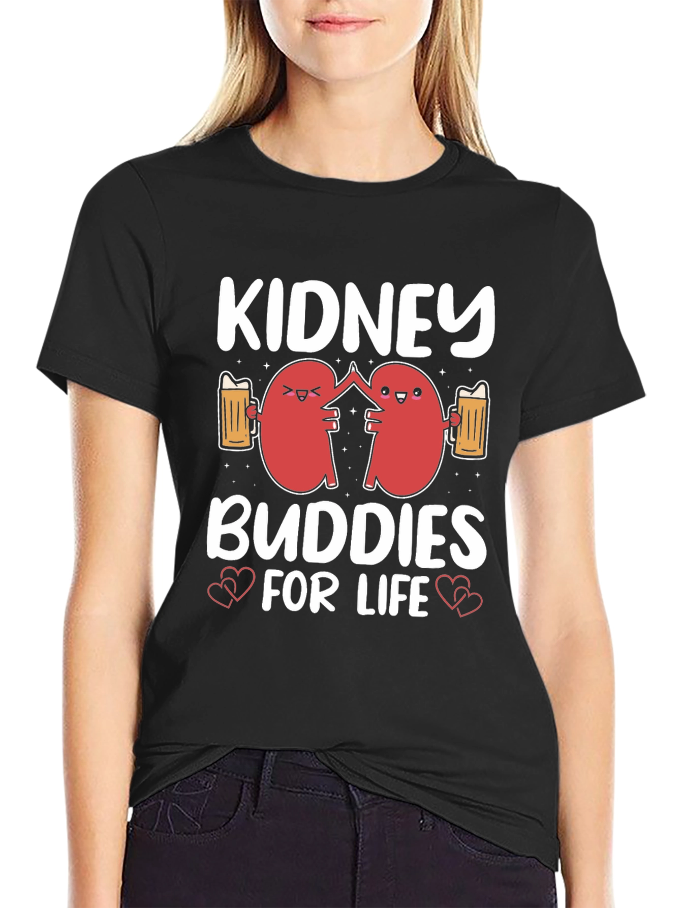 Black Kidney Buddies for Life Graphic Tee view 2