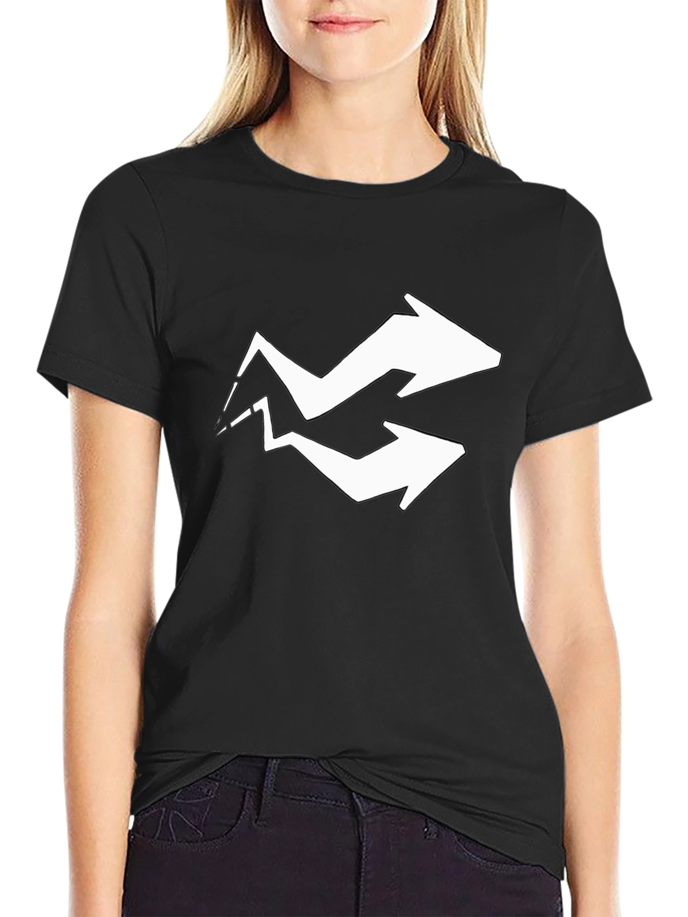 Black Arrow Graphic Tee - Black Cotton Blend view 2