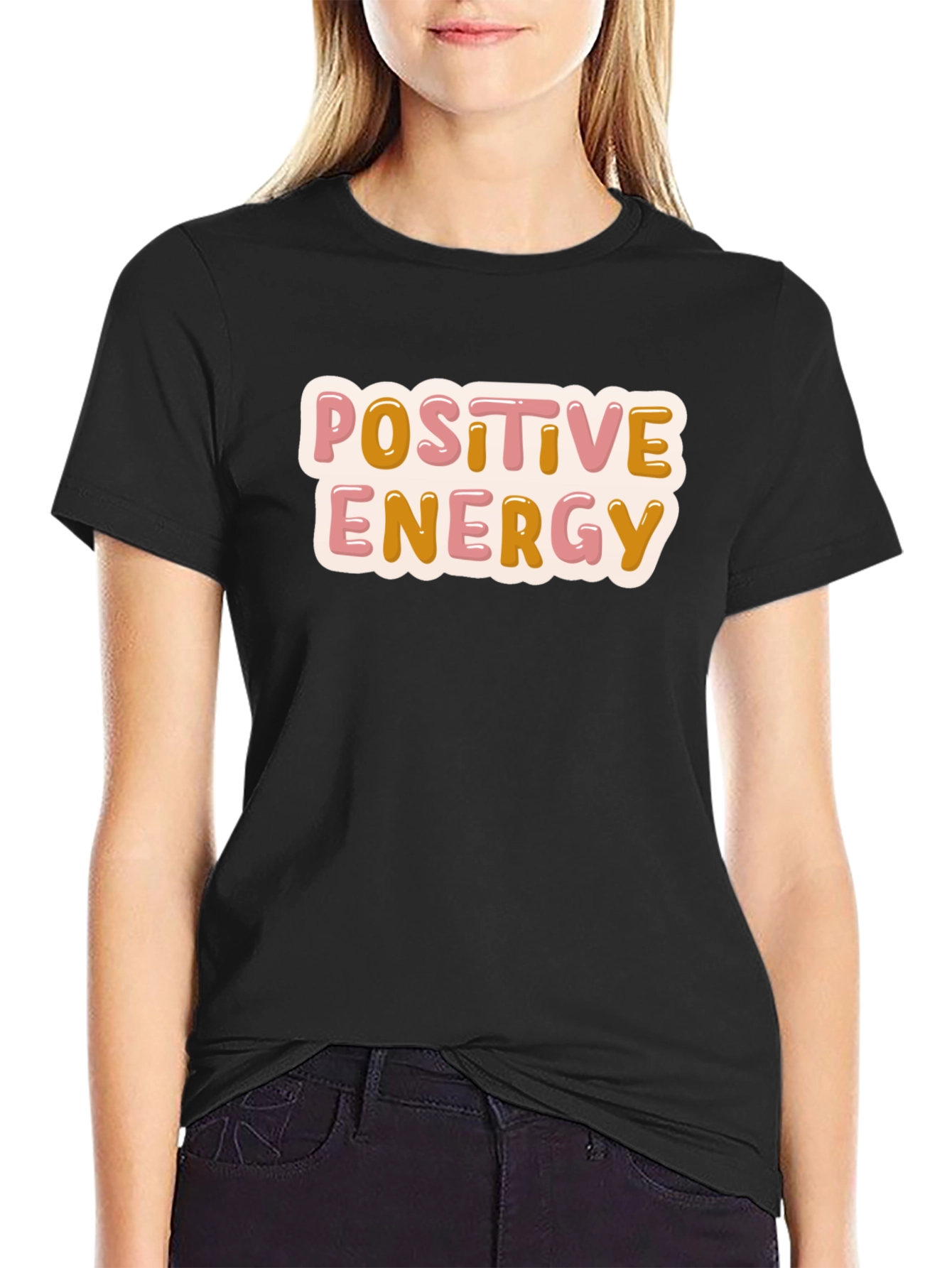 Black Positive Energy Black T-Shirt view 2