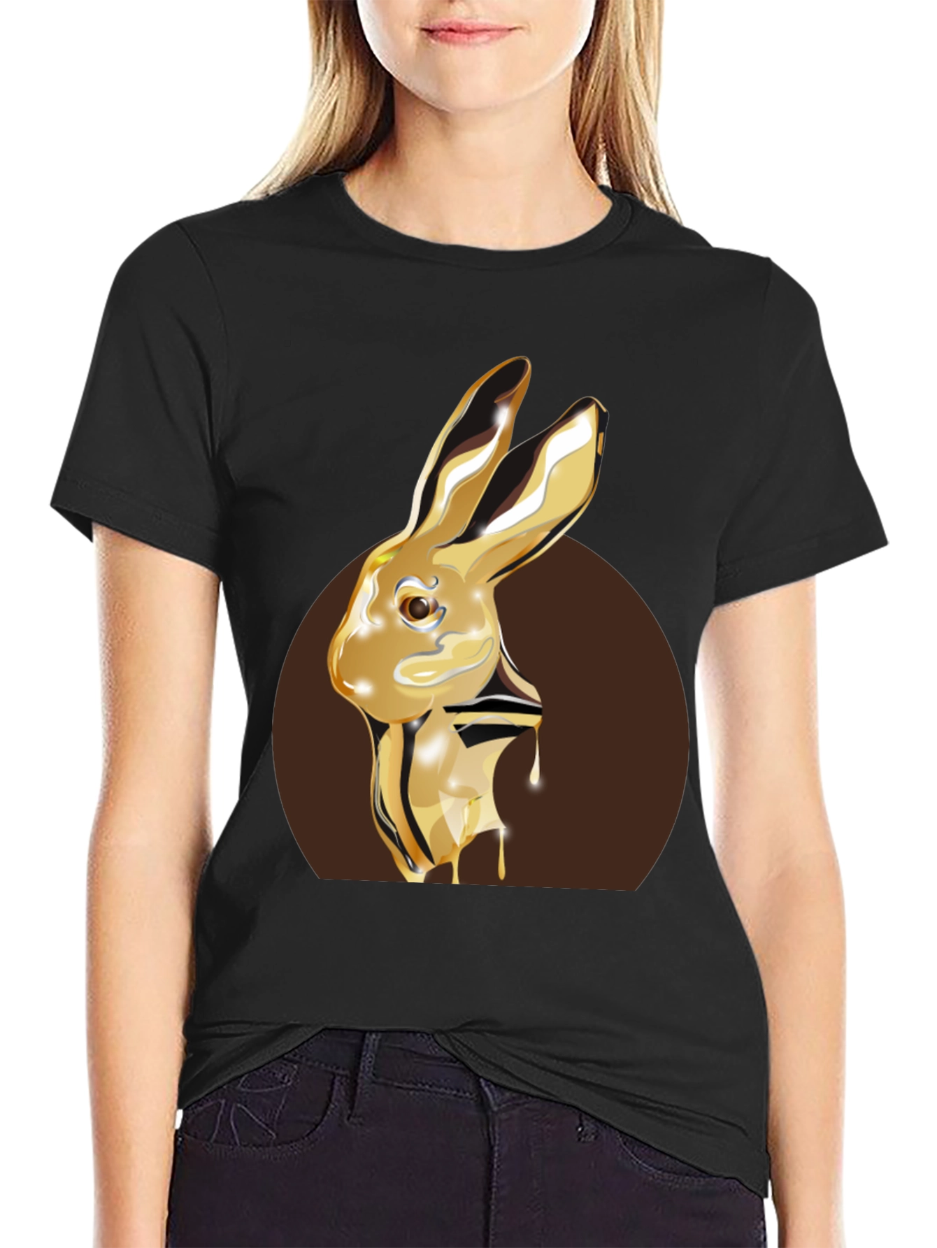 Black Golden Honey Bunny T-Shirt view 2