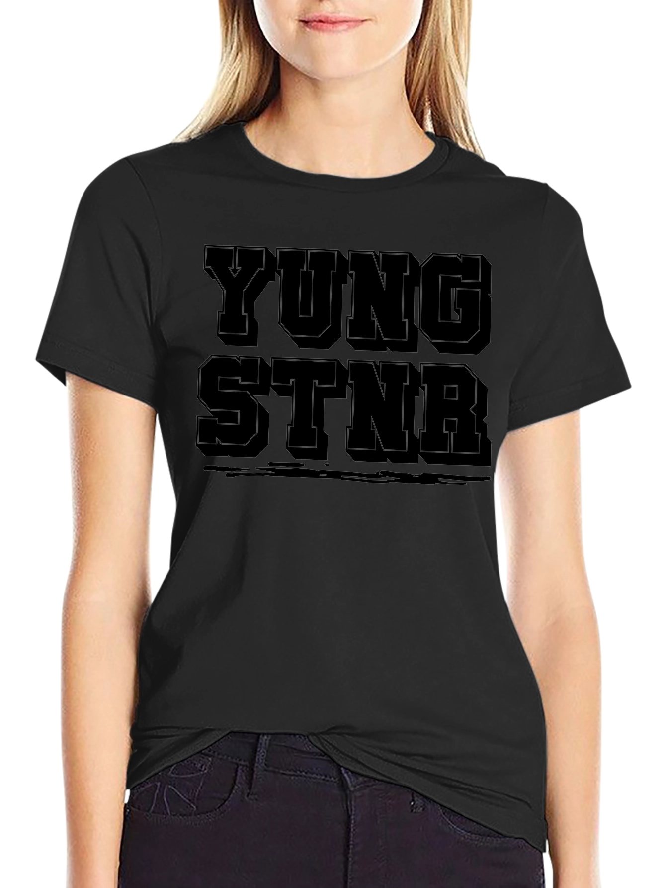 Black Yung Stnr Black Graphic Tee view 2