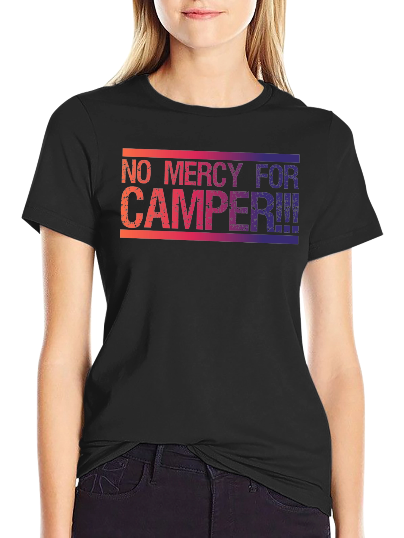 Black No Mercy for Camper Graphic Tee view 2
