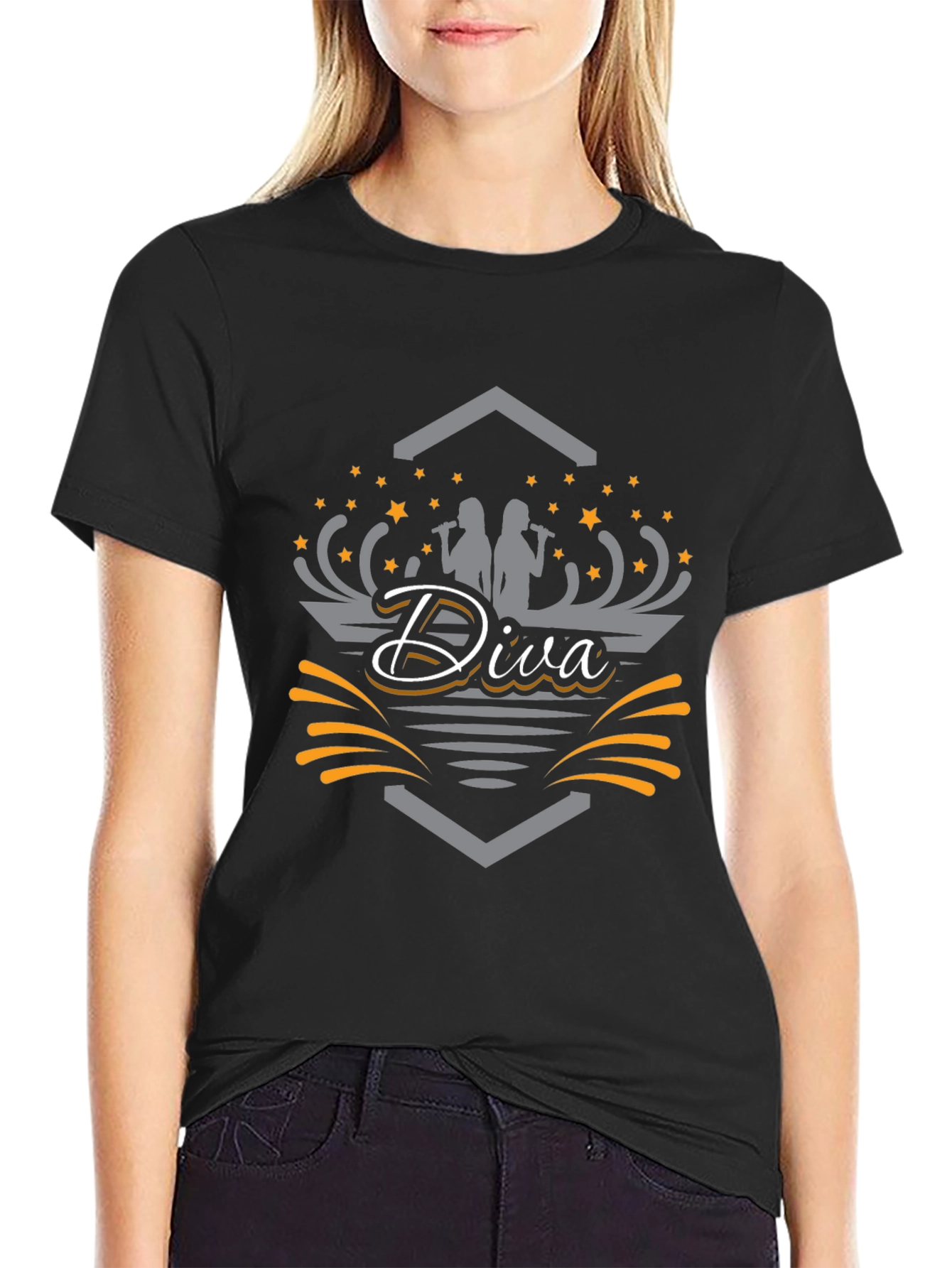 Black Diva Music T-Shirt view 2
