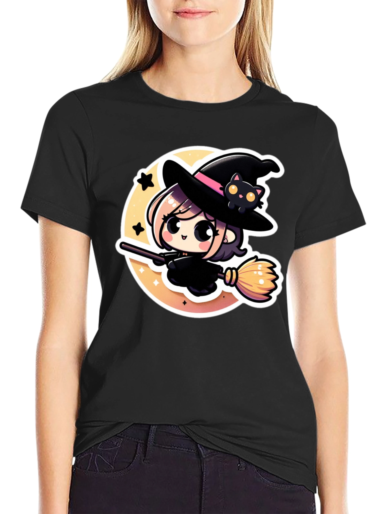 Kawaii Witch T-Shirt - Cute Halloween Tee - 2