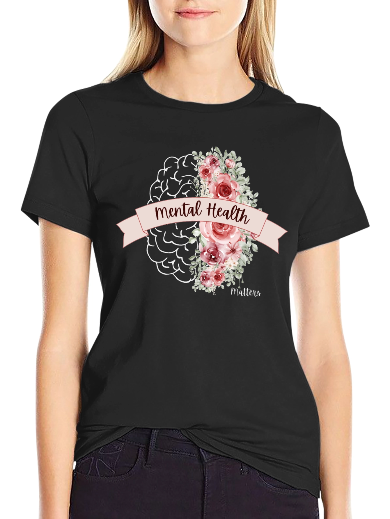 Black Mental Health Matters Graphic Tee view 2