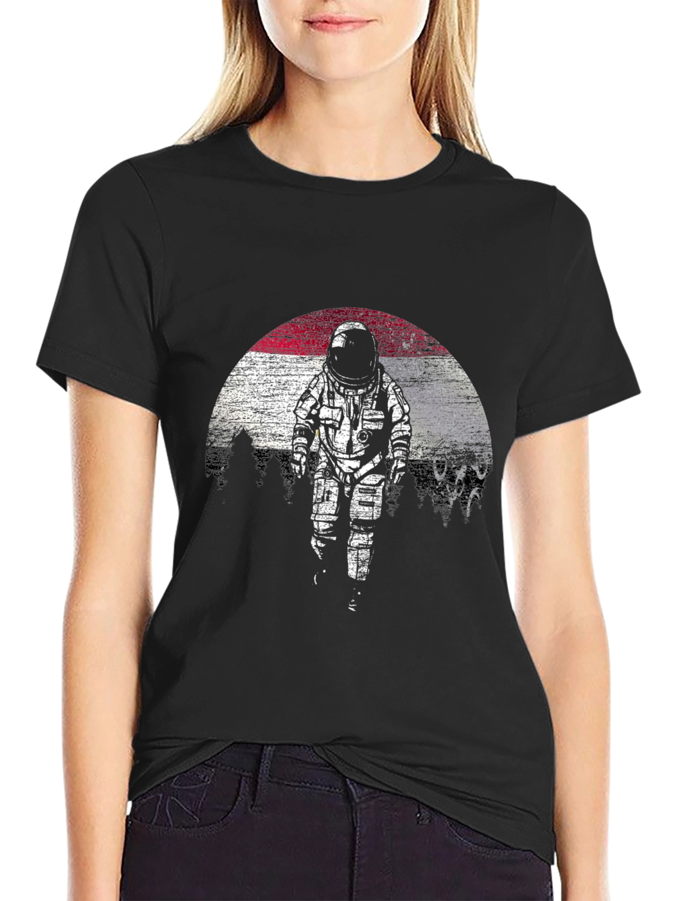 Black Astronaut Graphic Tee - Black T-Shirt view 2