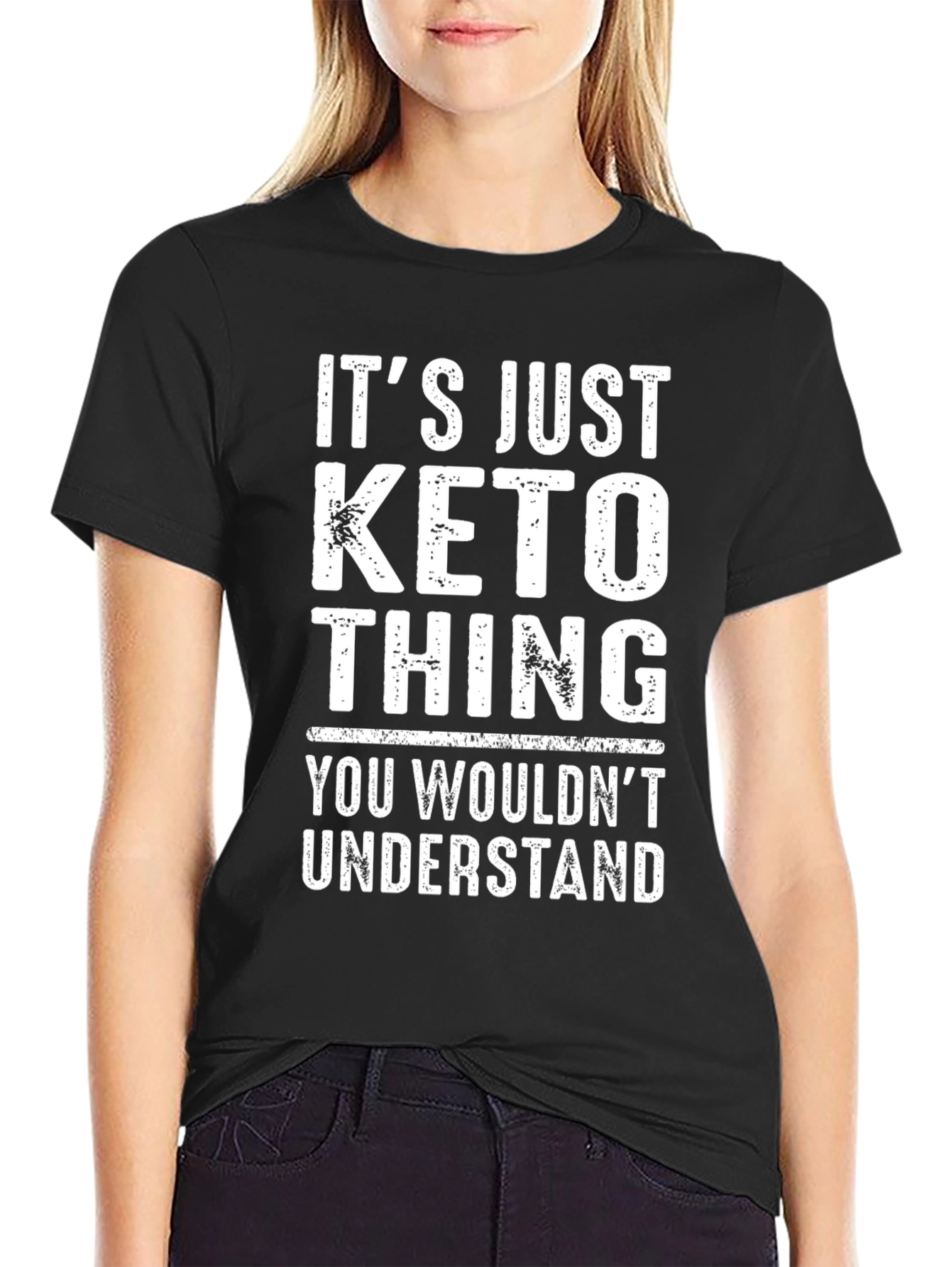 Black It's Just A Keto Thing T-Shirt view 2
