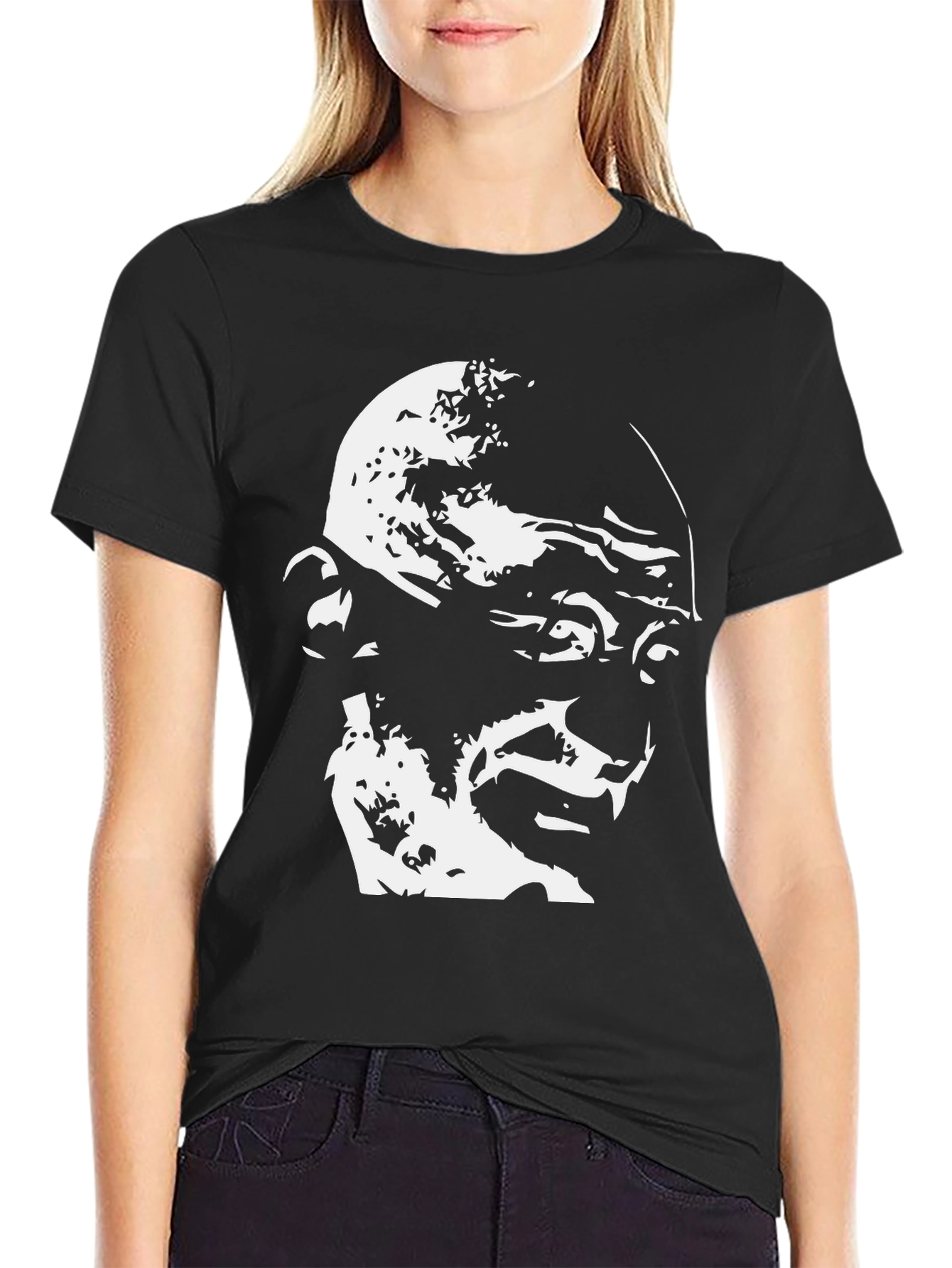 Gandhi Graphic T-Shirt - Black Cotton Tee - 2