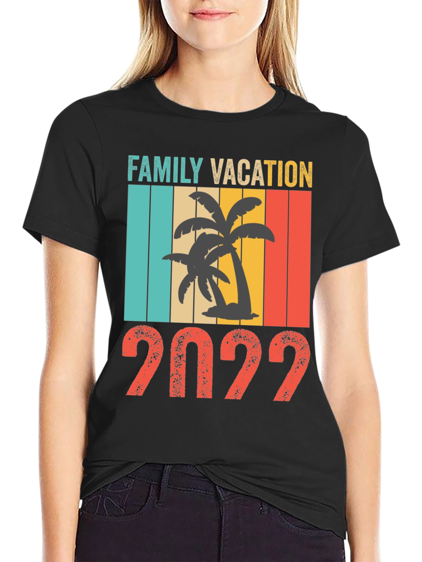 Black Family Vacation 2022 T-Shirt view 2