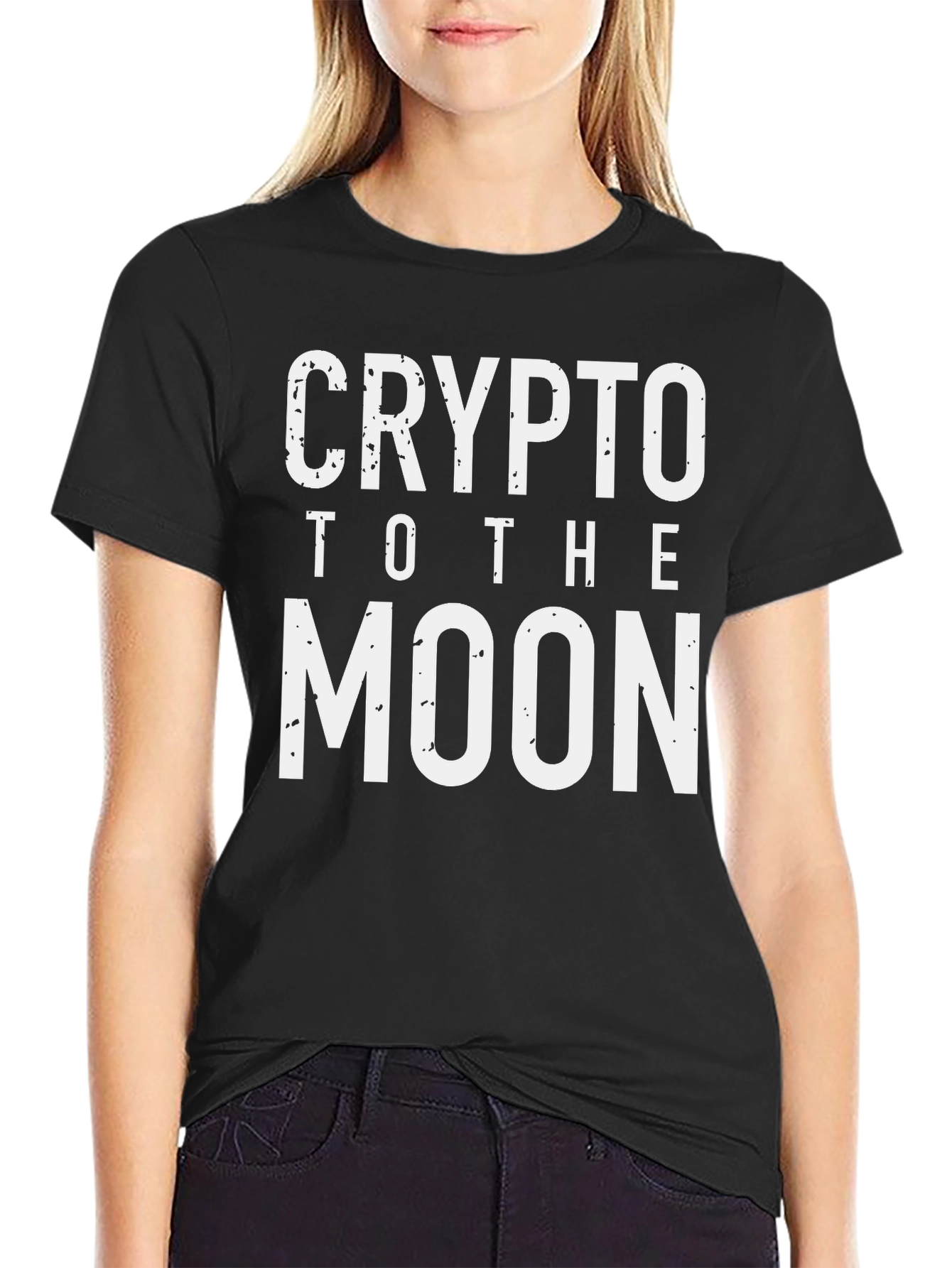 Black Crypto To The Moon Black T-Shirt view 2