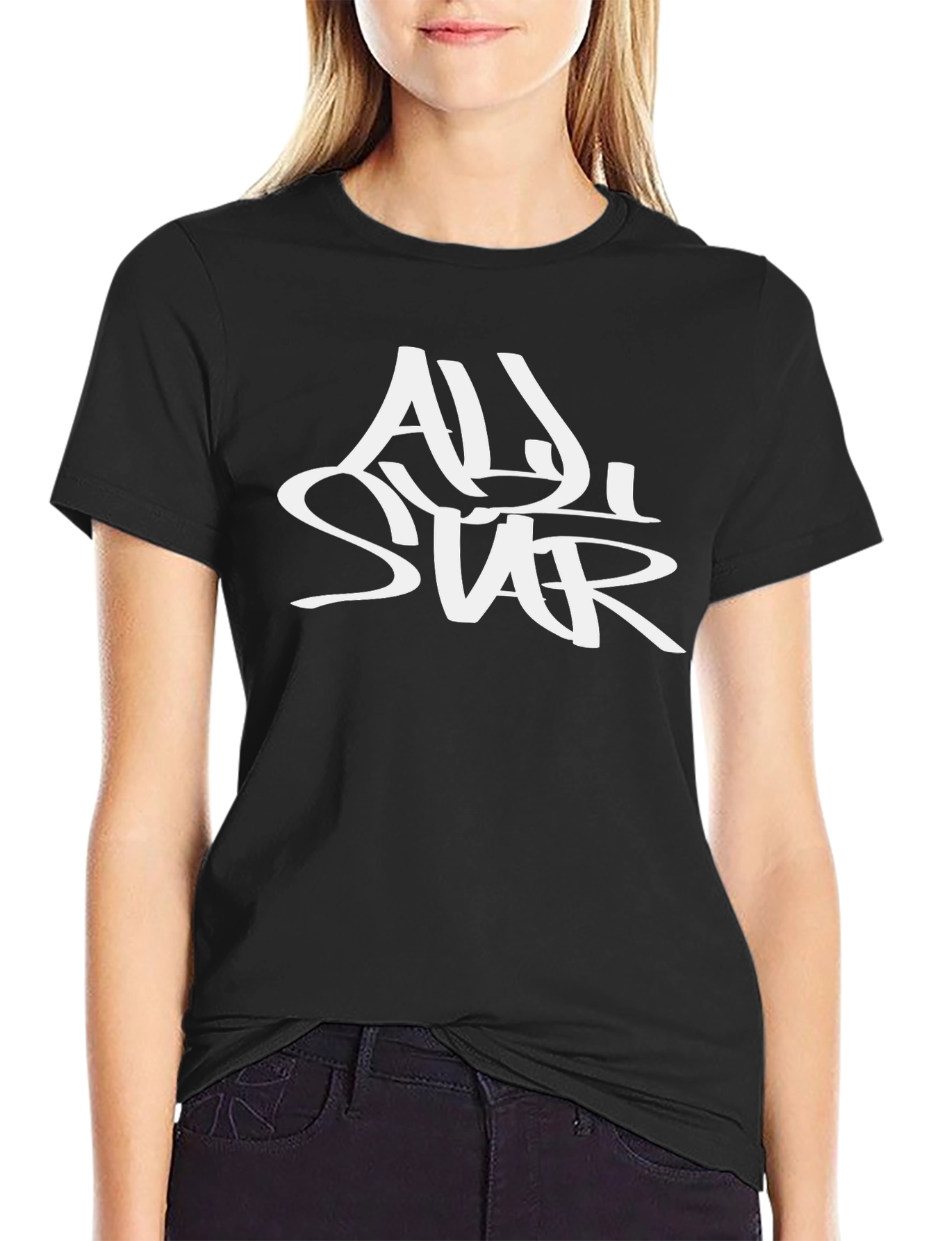 Black Black All-Star Graphic Tee view 2