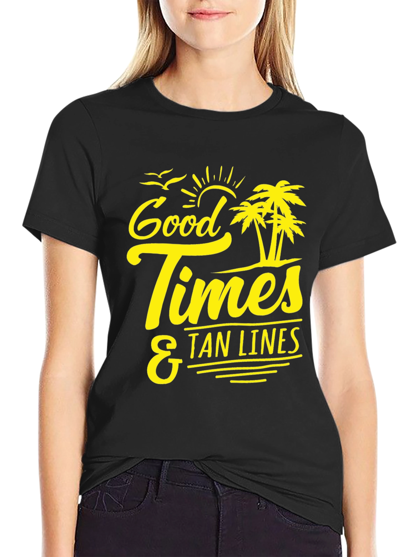 Black Good Times & Tan Lines T-Shirt view 2