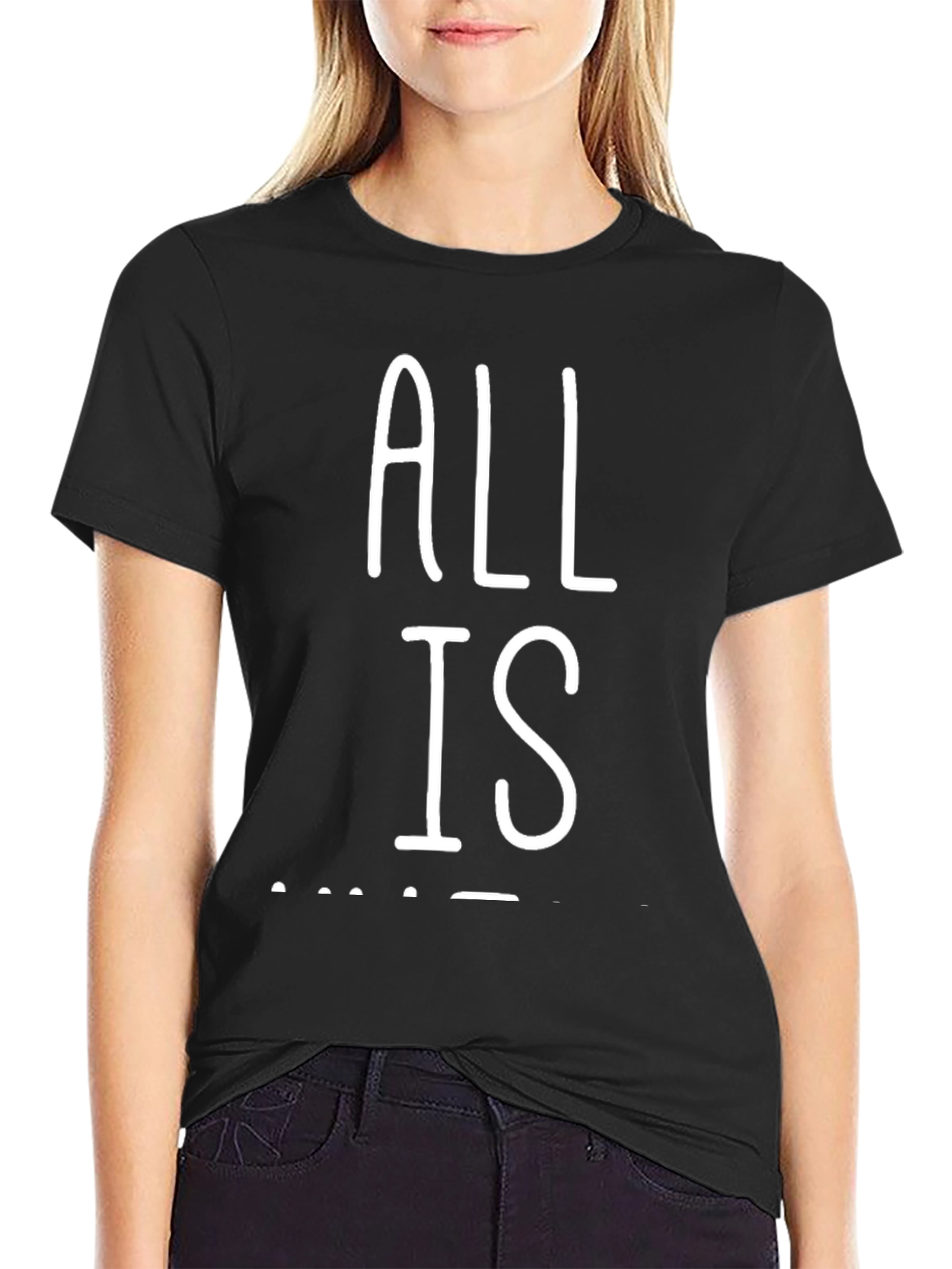 Black All is Well Graphic Tee - Black view 2