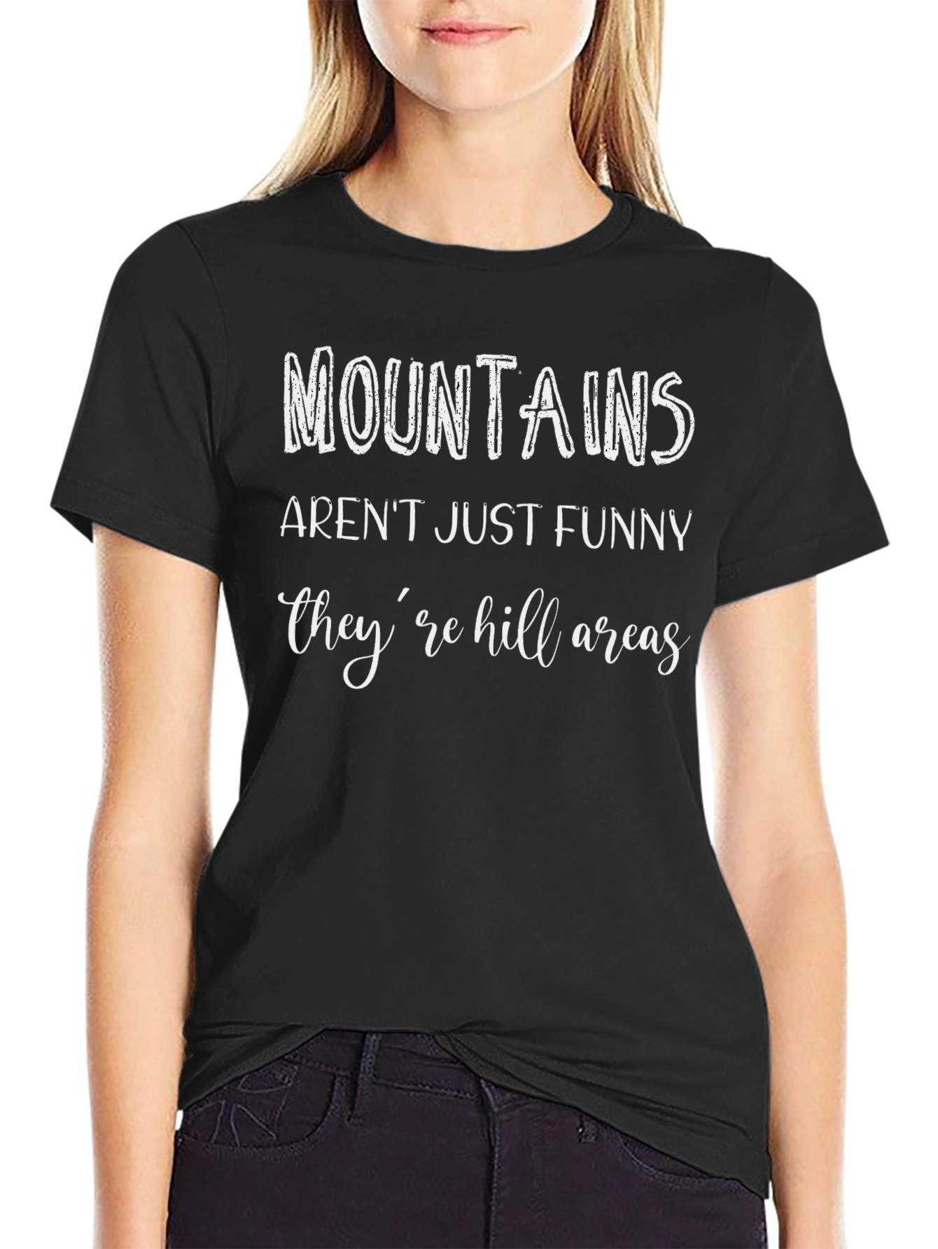 Black Mountains Funny Hill Areas T-Shirt view 2