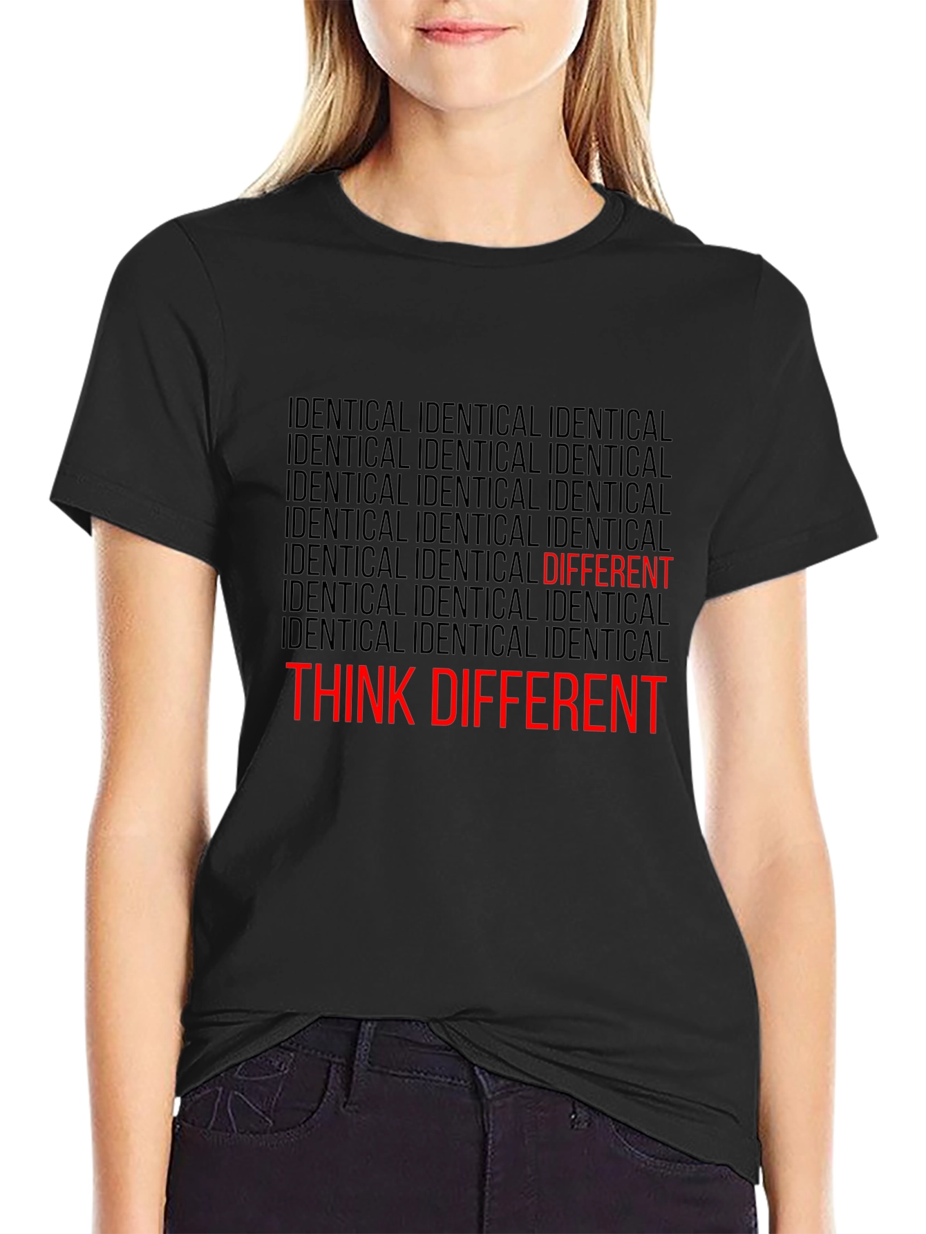 Black Think Different Graphic Tee view 2