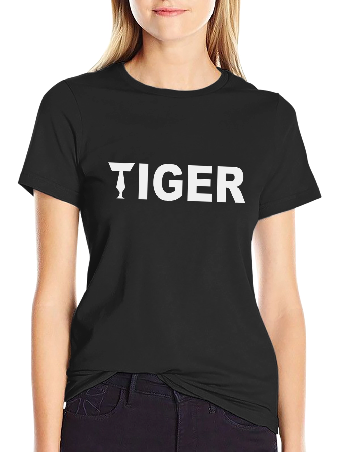 Black Men's Black Tiger Graphic Tee - Bold Style view 2
