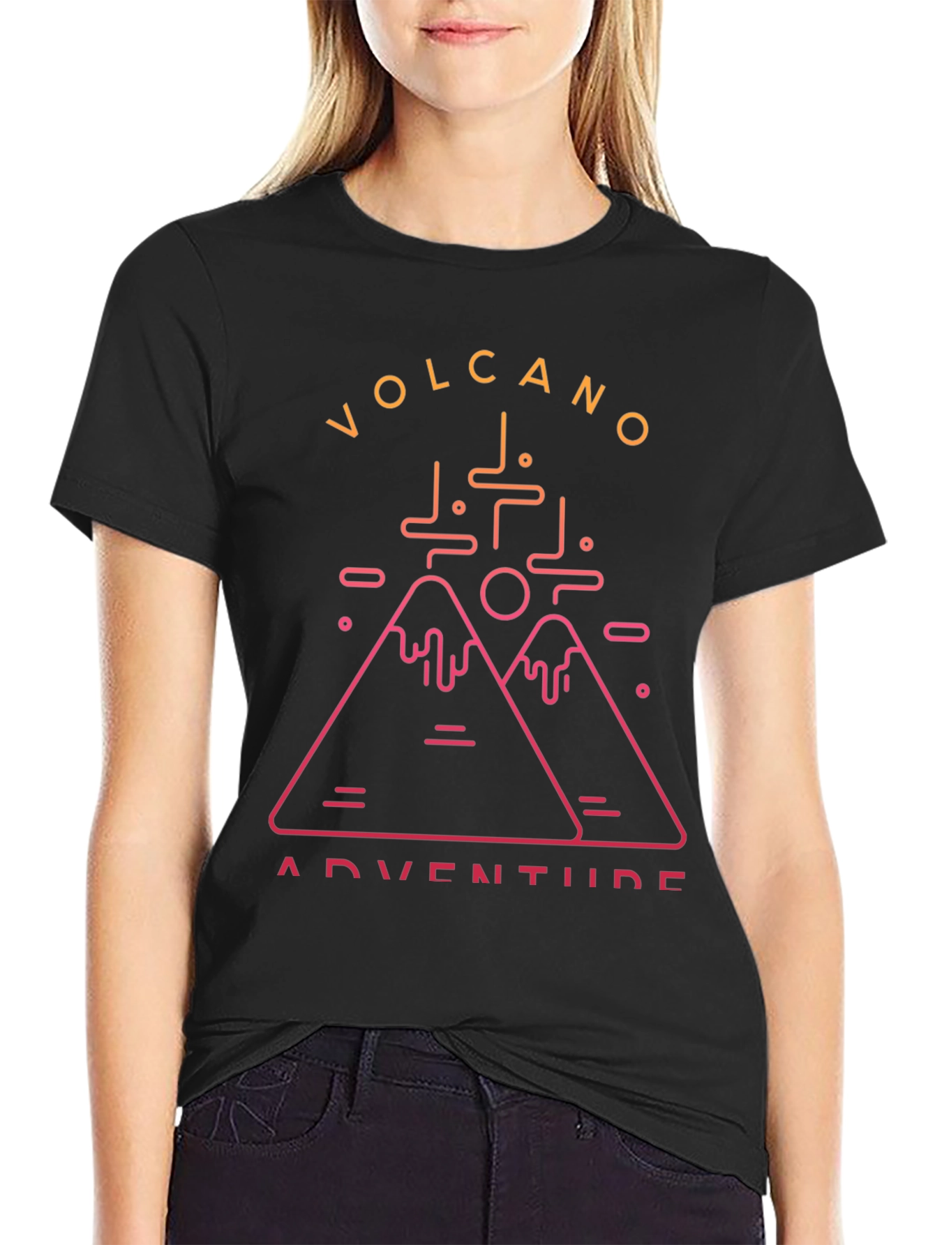Black Volcano Adventure Graphic Tee view 2