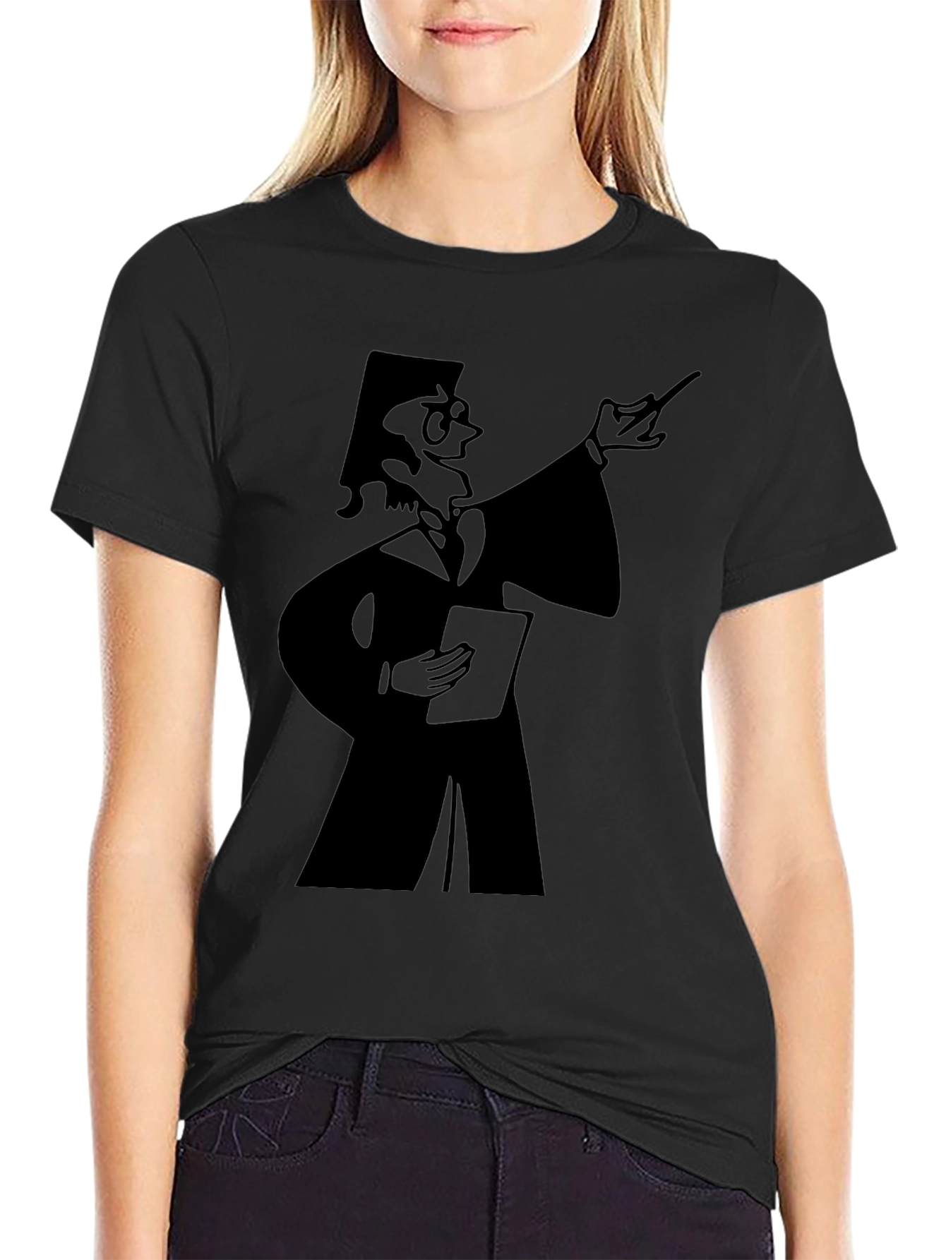 Professor Graphic Tee - Black Cotton T-Shirt - 2