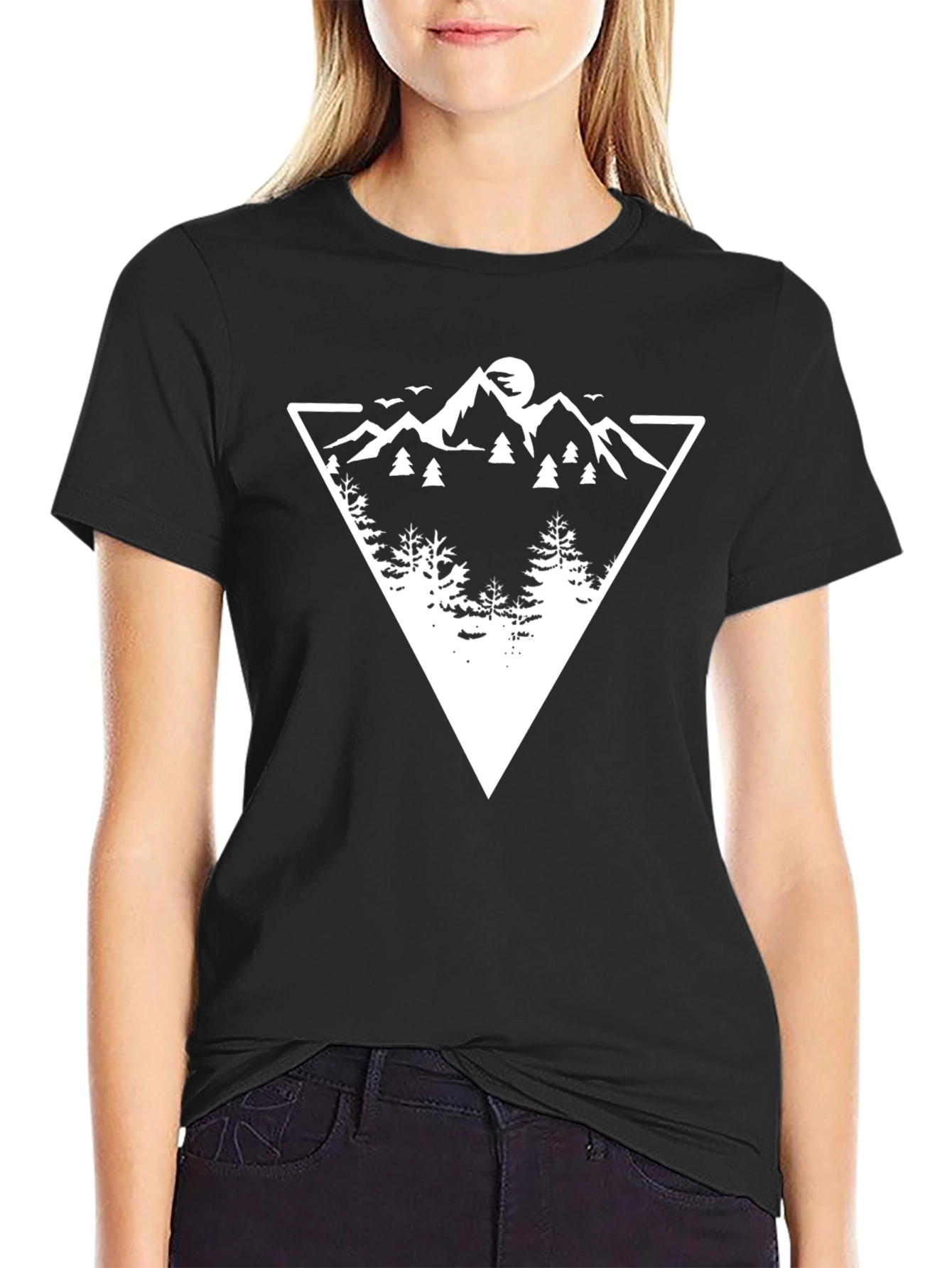 Black Mountain Graphic Tee - Outdoor Adventure Shirt view 2