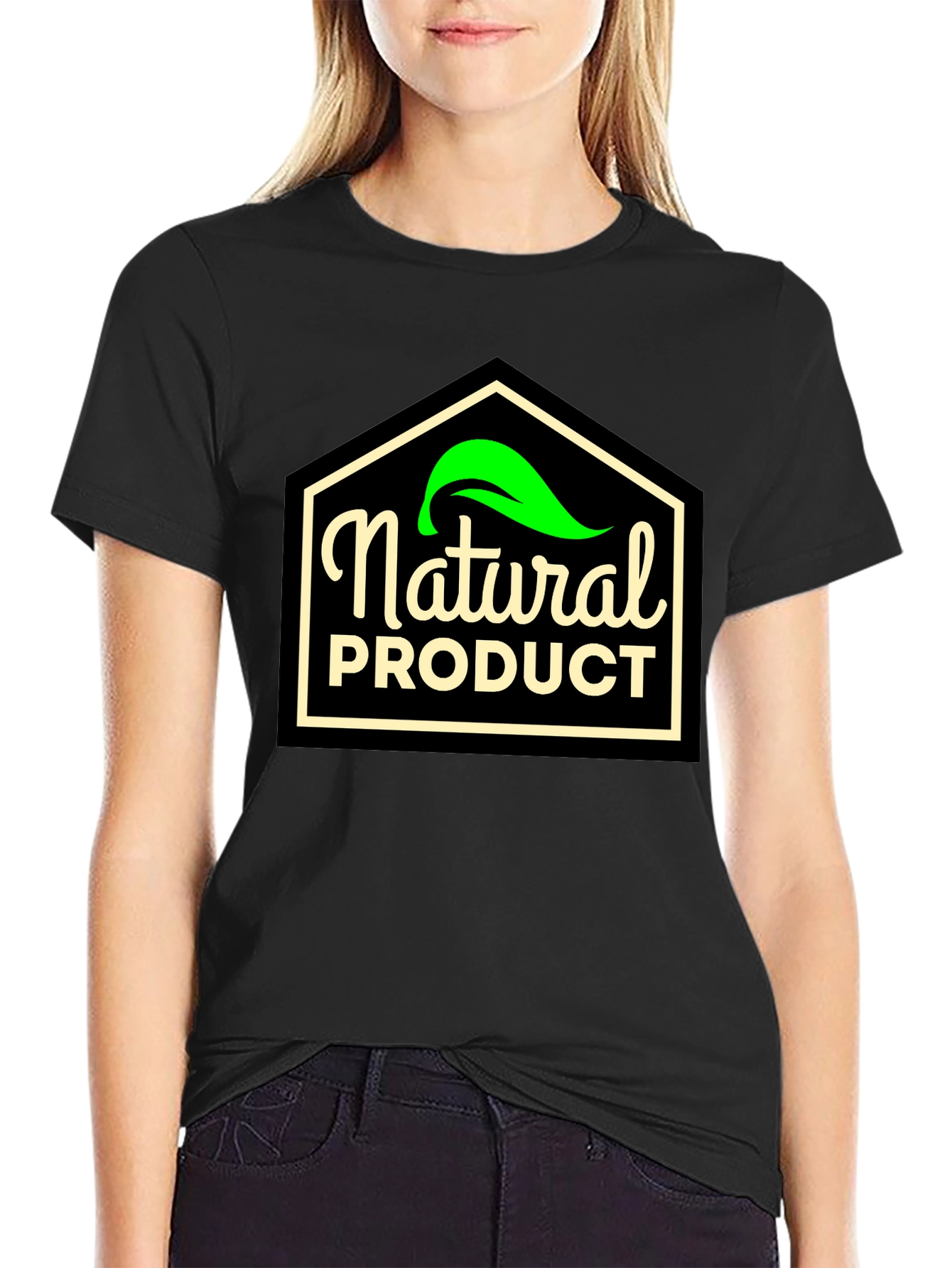 Black Natural Product T-Shirt - Eco Friendly Style view 2