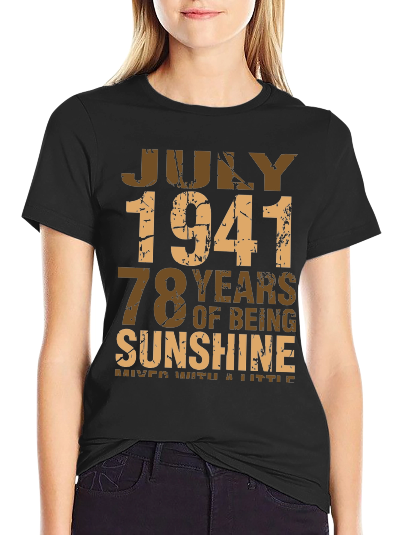Black July 1941 78 Years of Sunshine T-Shirt view 2