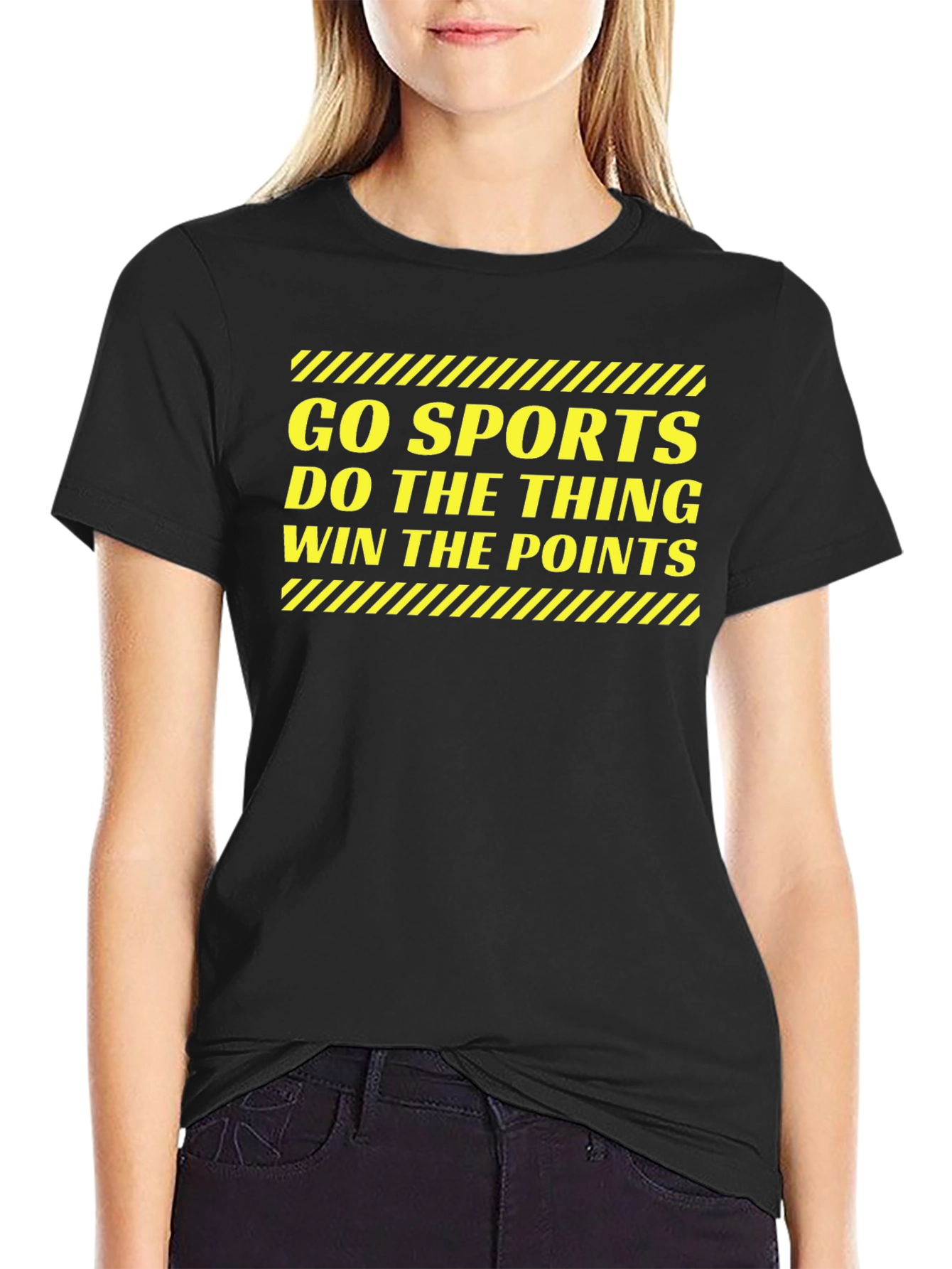 Black Go Sports T-Shirt - Funny Slogan Tee view 2