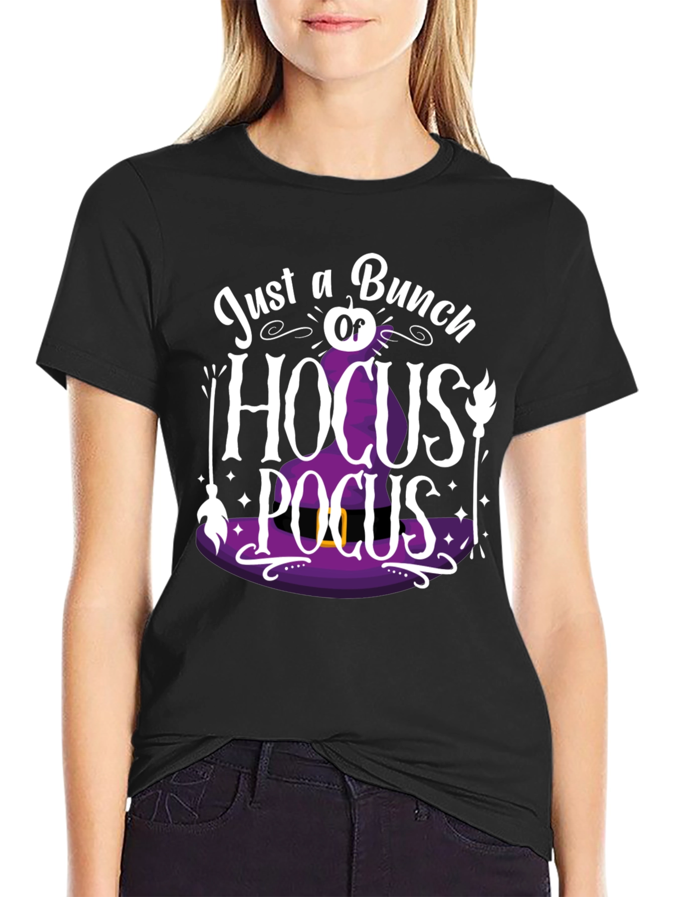 Black Hocus Pocus Halloween Graphic Tee view 2
