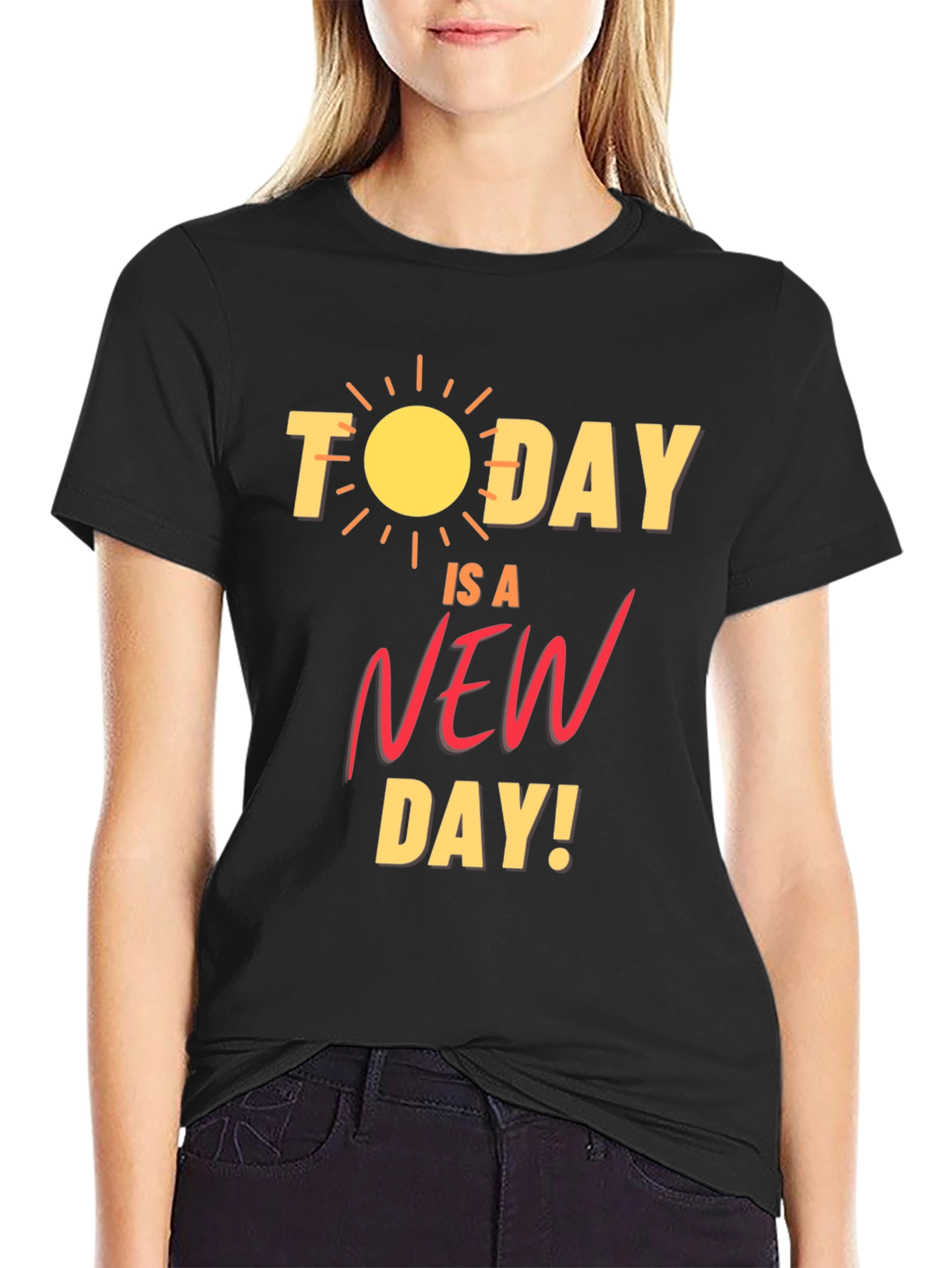 Black Today is a New Day Graphic T-Shirt view 2