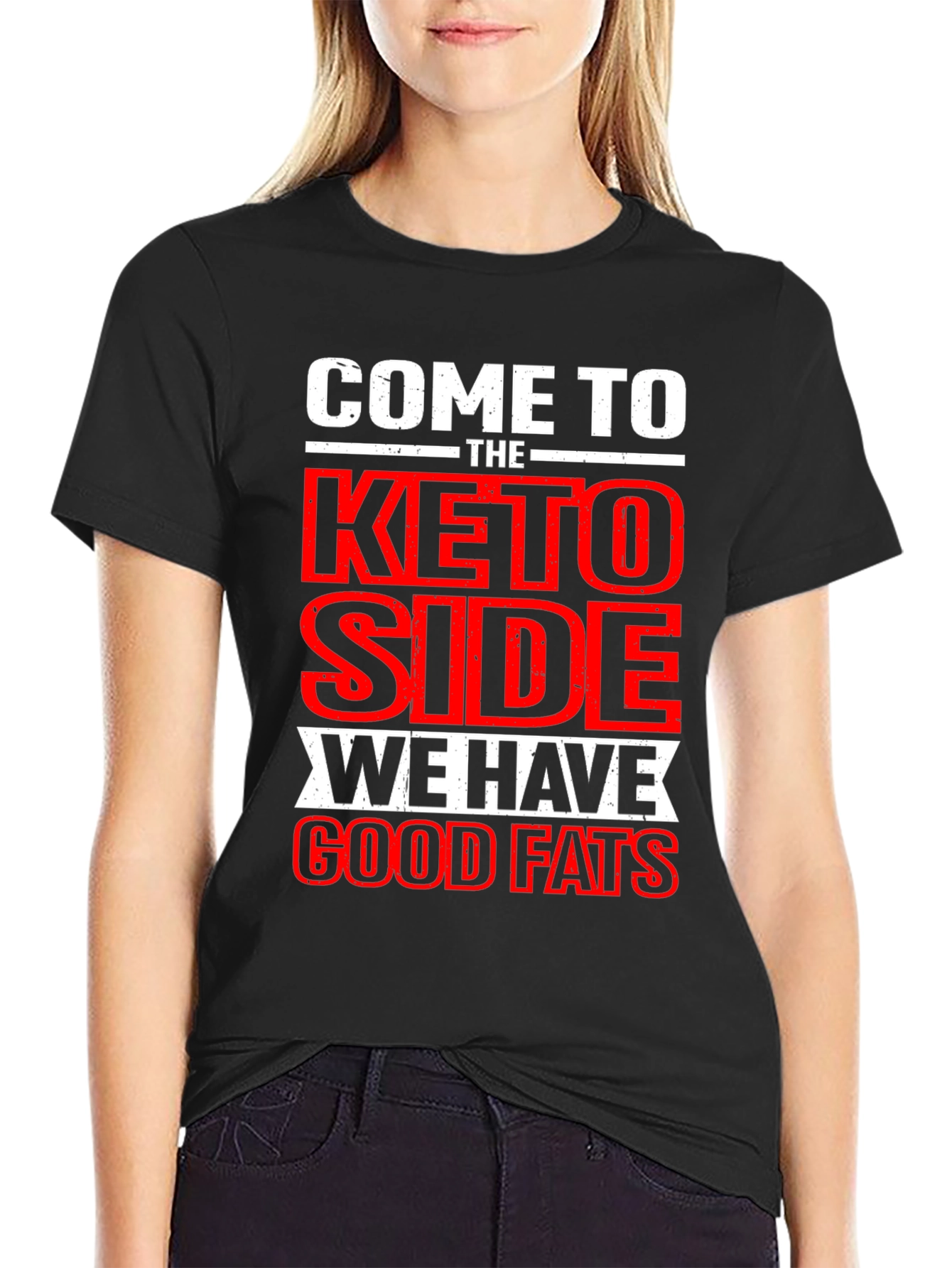Black Come to the Keto Side Graphic T-Shirt view 2
