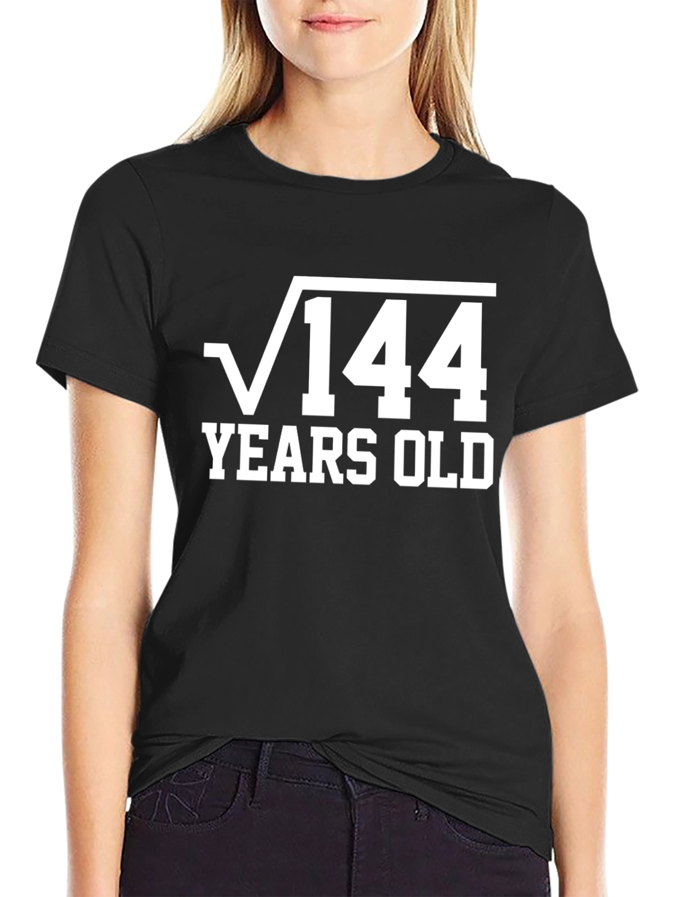 Black Funny Math 12 Years Old Birthday T-Shirt view 2