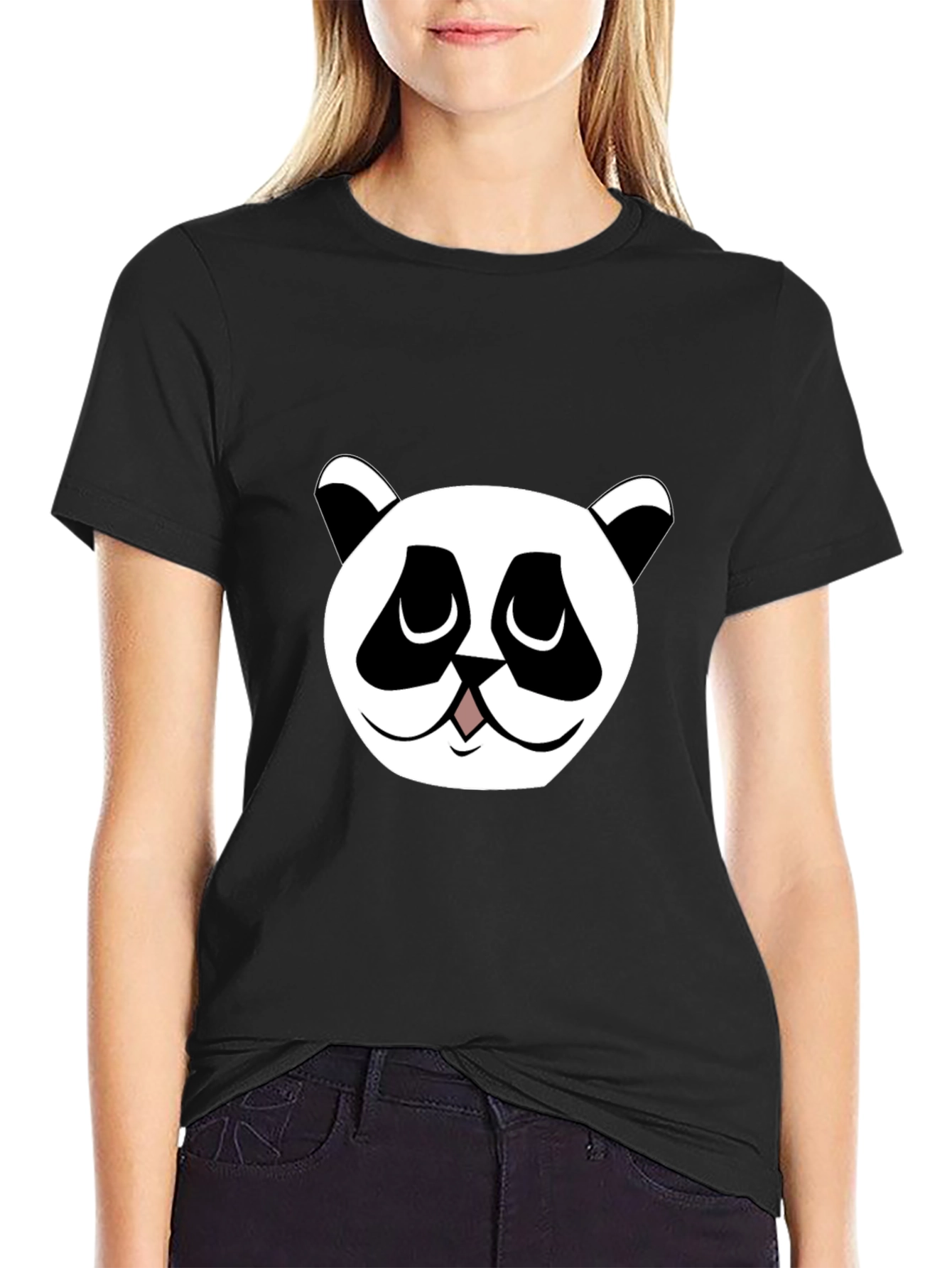 Panda Graphic Tee - Black Cotton Blend - 2