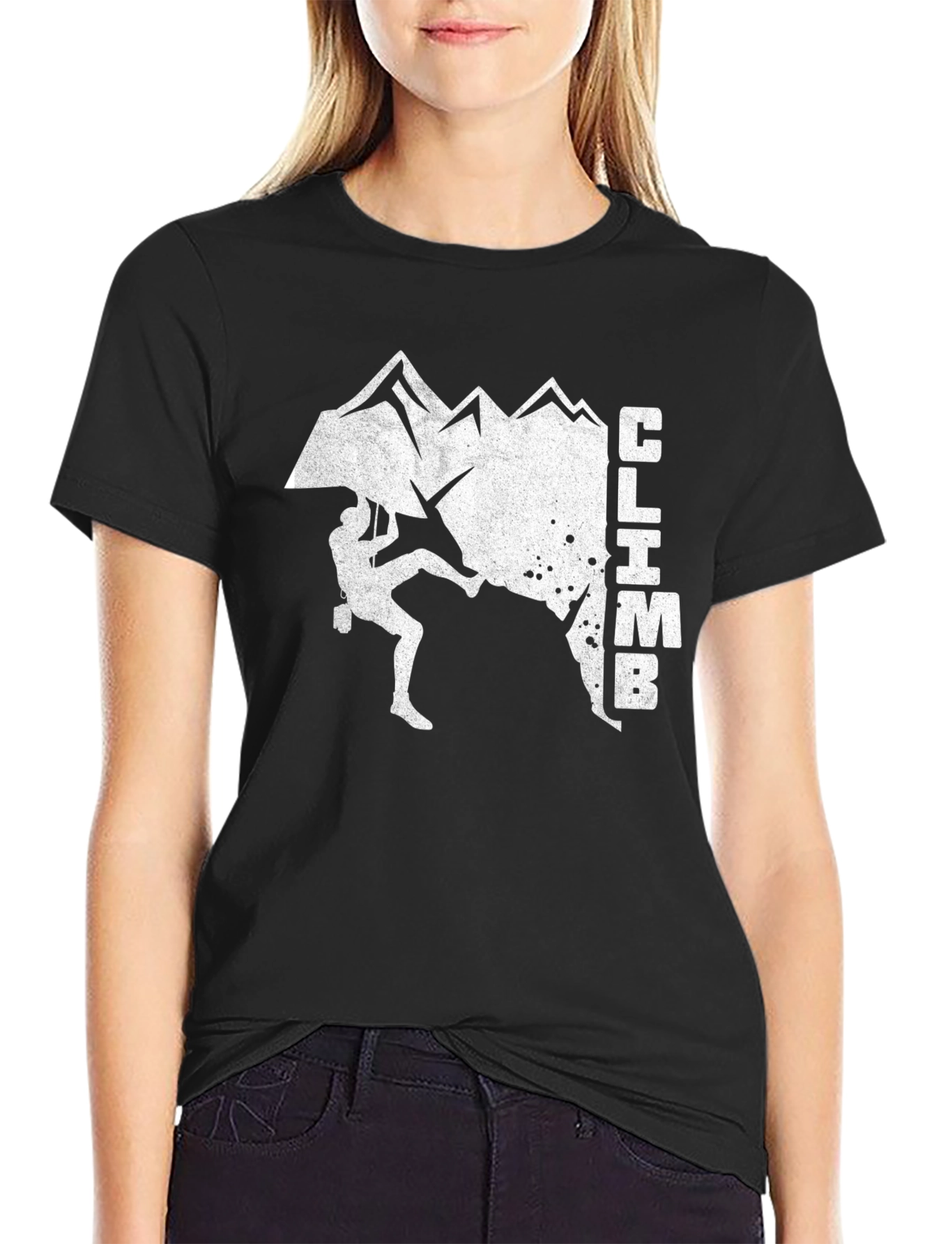 Black Climb Mountain Graphic Tee view 2