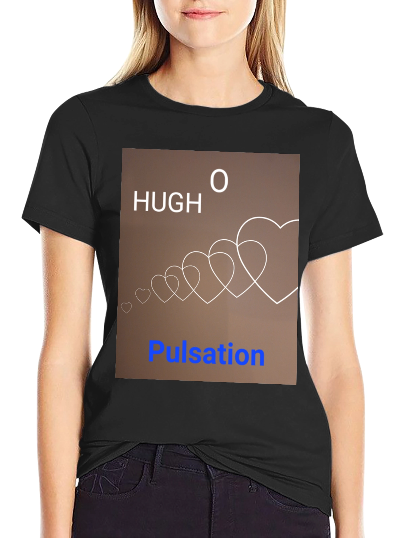 Black Hugh O Pulsation Graphic T-Shirt view 2