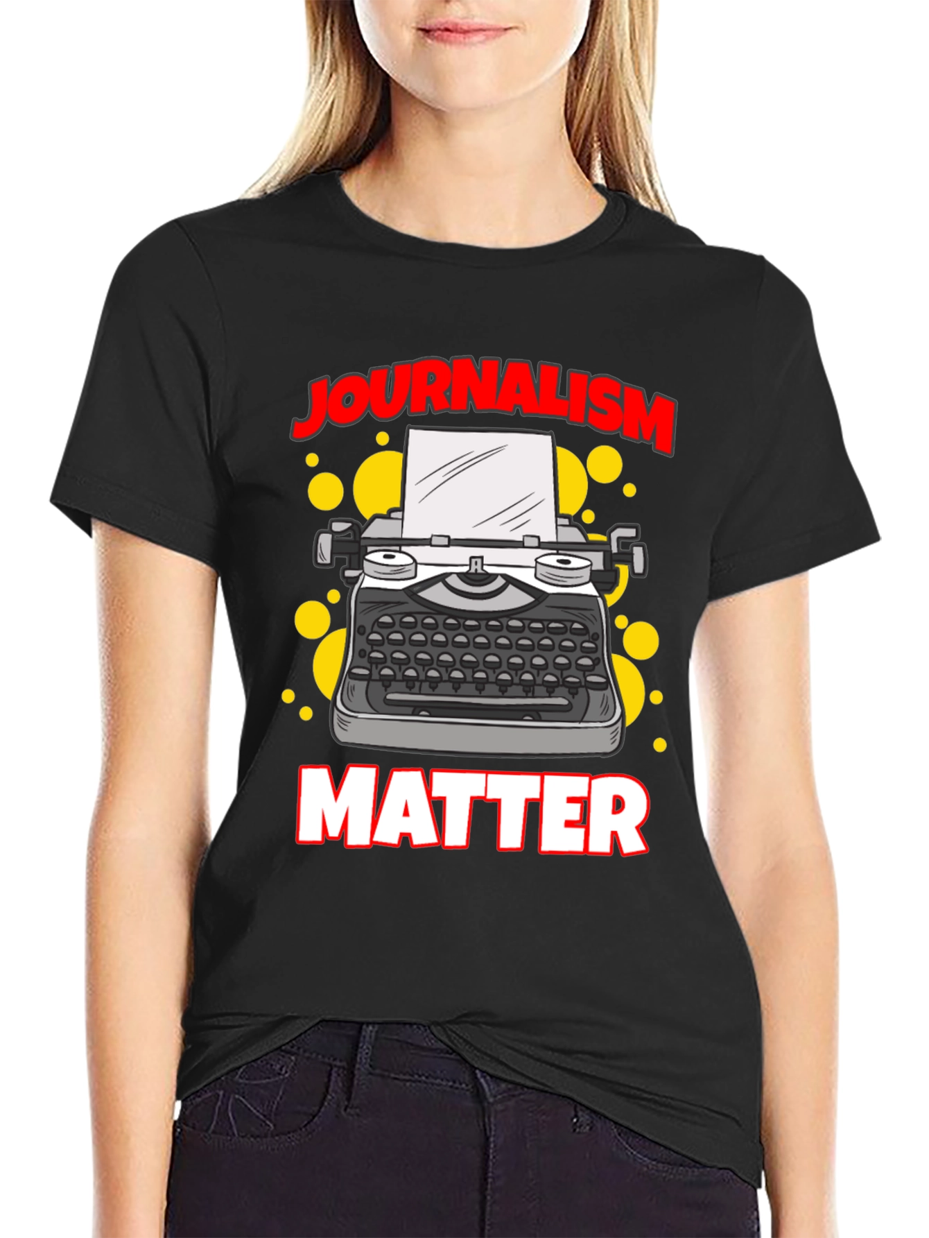 Black Journalism Matters Graphic Tee - Black T-Shirt view 2