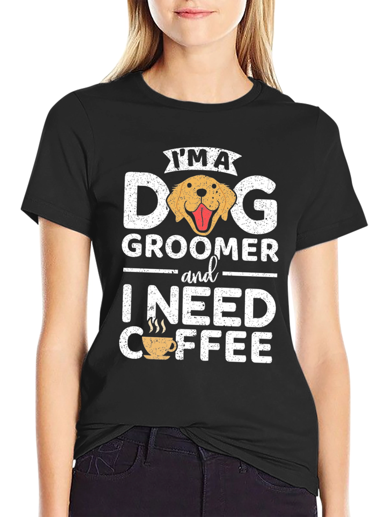 Black Dog Groomer Coffee T-Shirt view 2