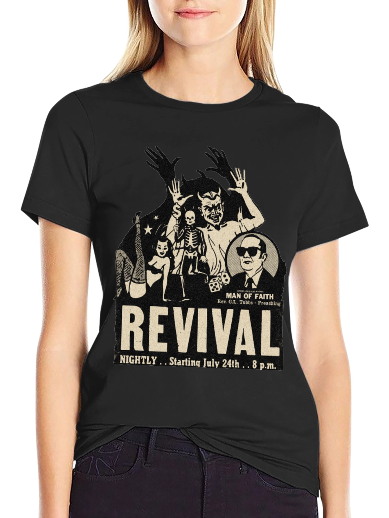 Black Revival Graphic Print T-Shirt view 2