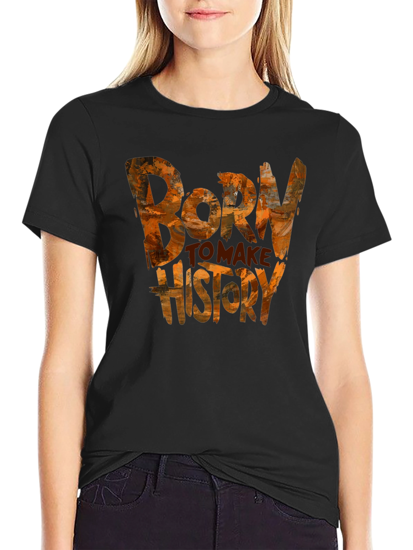 Black Born to Make History Graphic Tee view 2