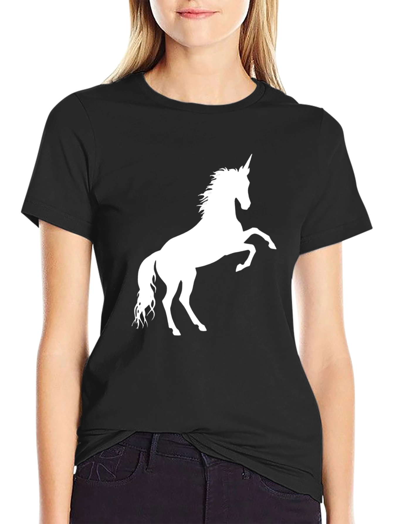 Black Unicorn Graphic Tee - Black view 2