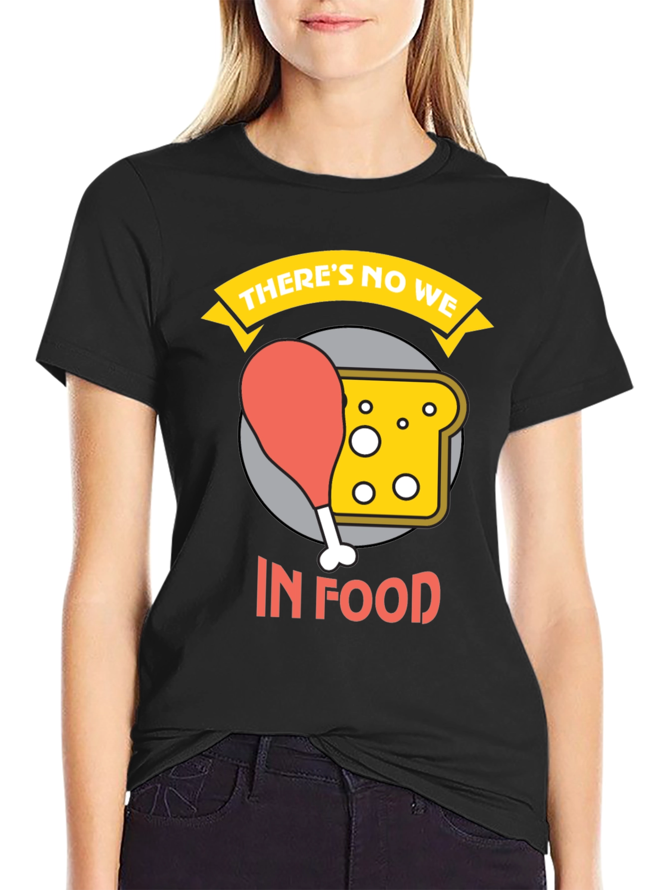Black There's No We In Food Graphic Tee view 2
