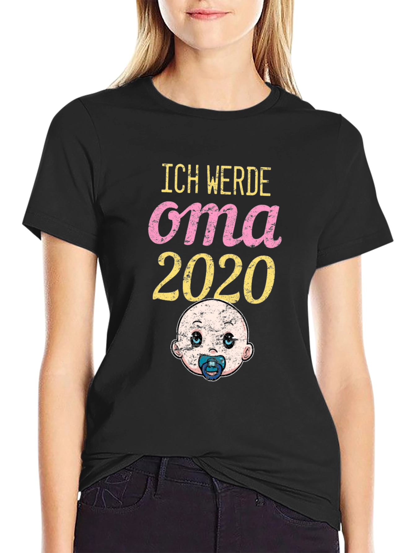 Black Ich Werde Oma 2020 T-Shirt view 2