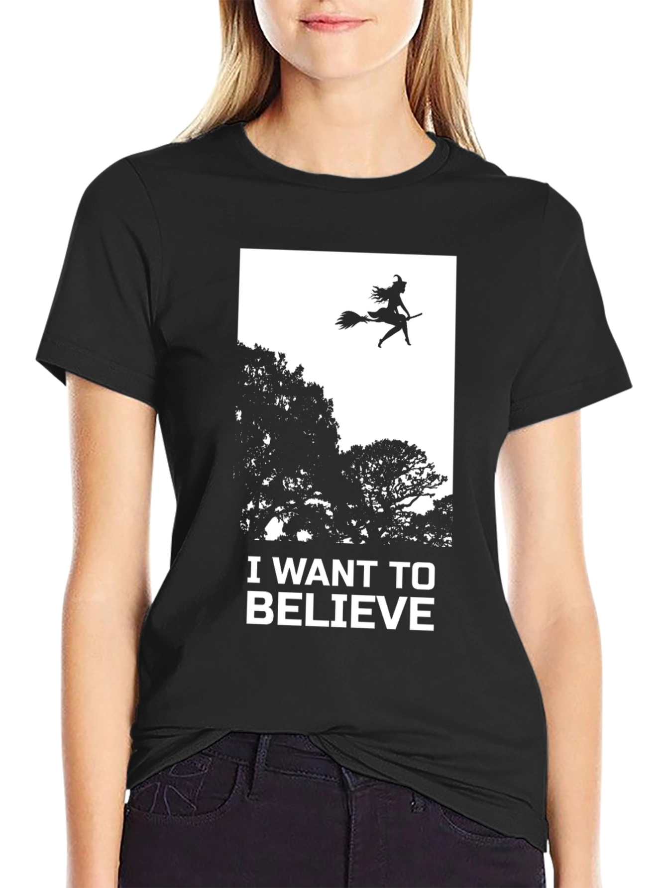 I Want to Believe Halloween Witch T-Shirt - 2