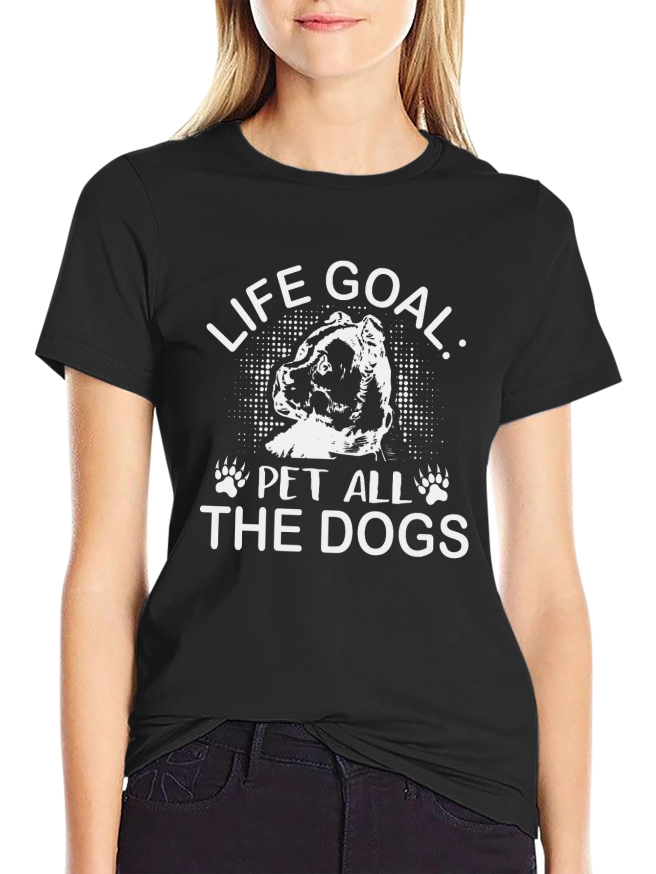 Black Life Goal Pet All The Dogs T-Shirt view 2
