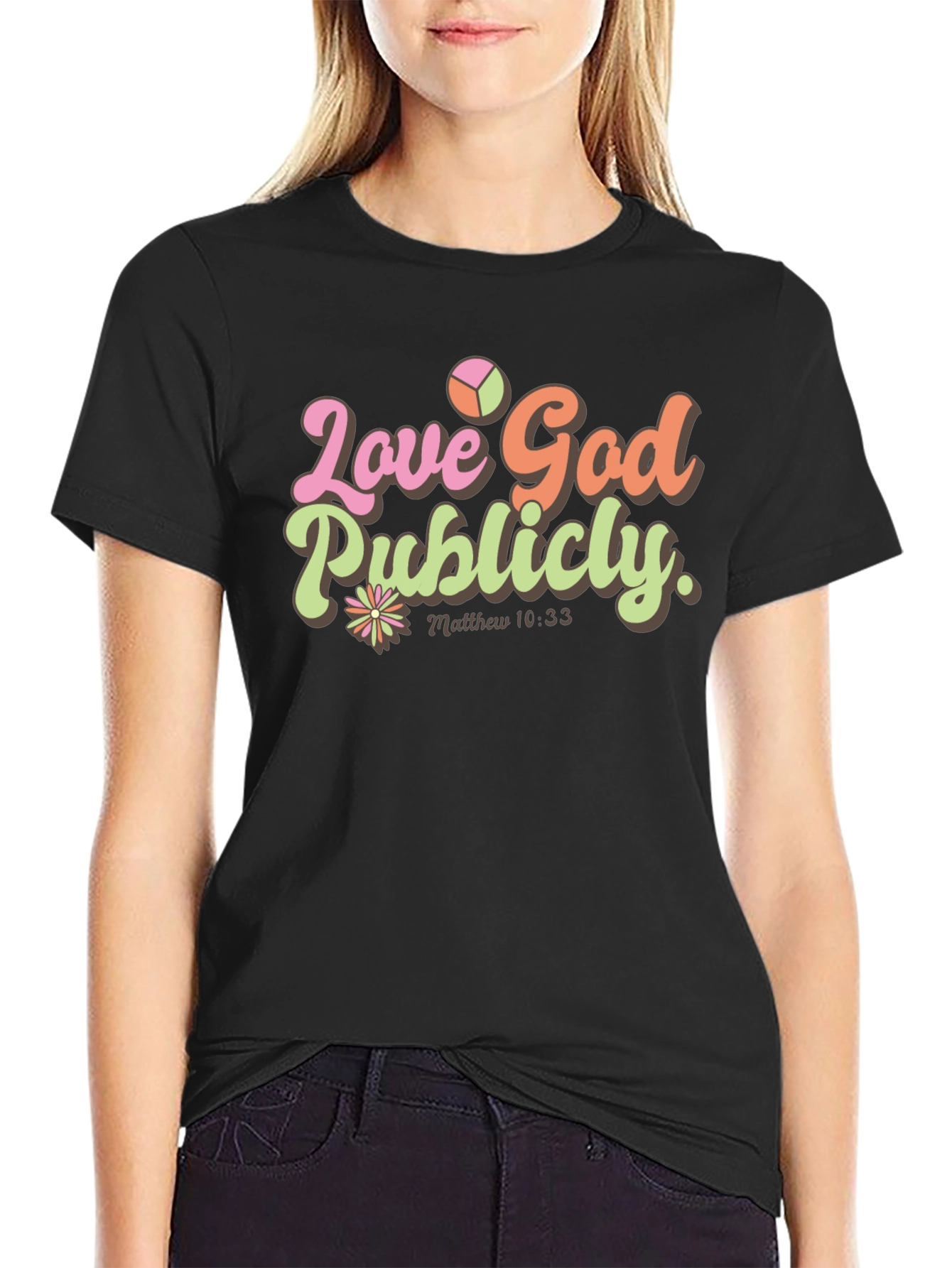 Black Love God Publicly Tee view 2