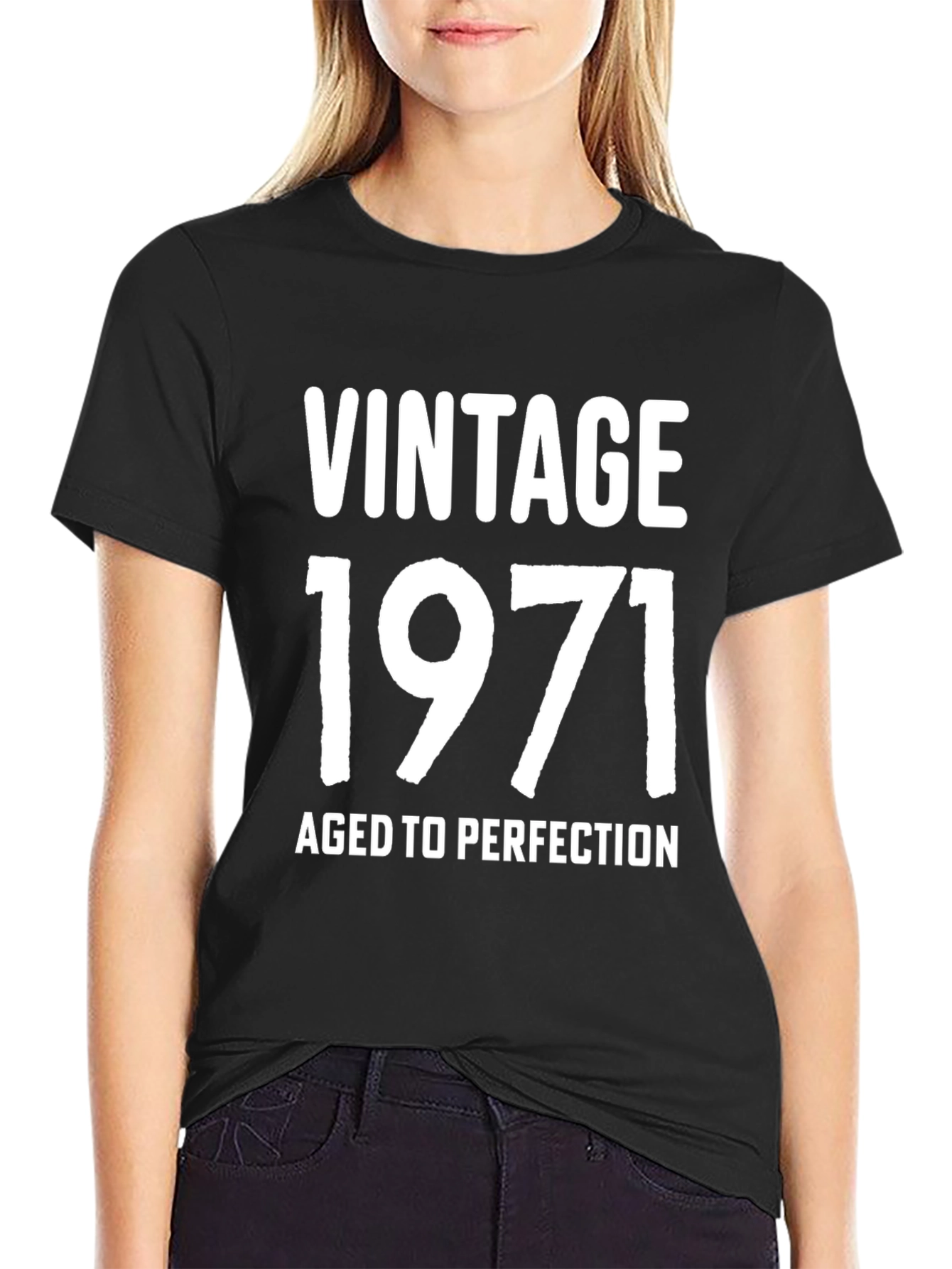 Black Vintage 1971 Aged to Perfection T-Shirt view 2