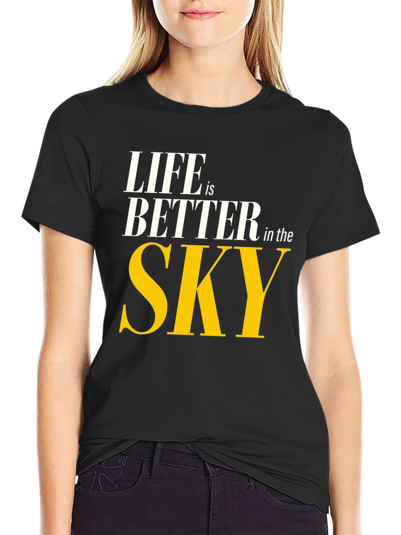 Black Life is Better in the Sky T-Shirt view 2