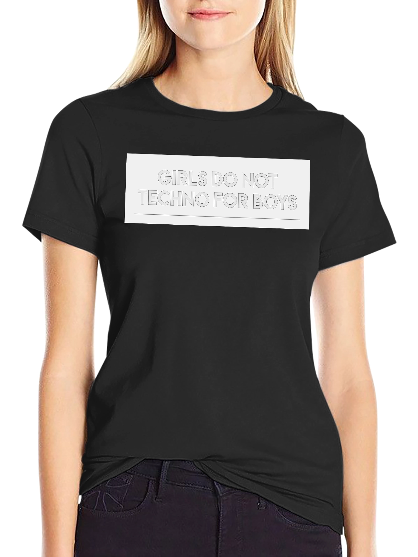 Black Girls Do Not Techno T-Shirt - Bold Graphic Tee view 2
