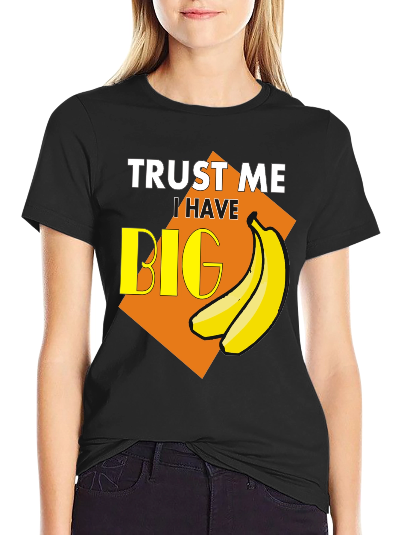 Black Trust Me I Have Big Bananas T-Shirt view 2