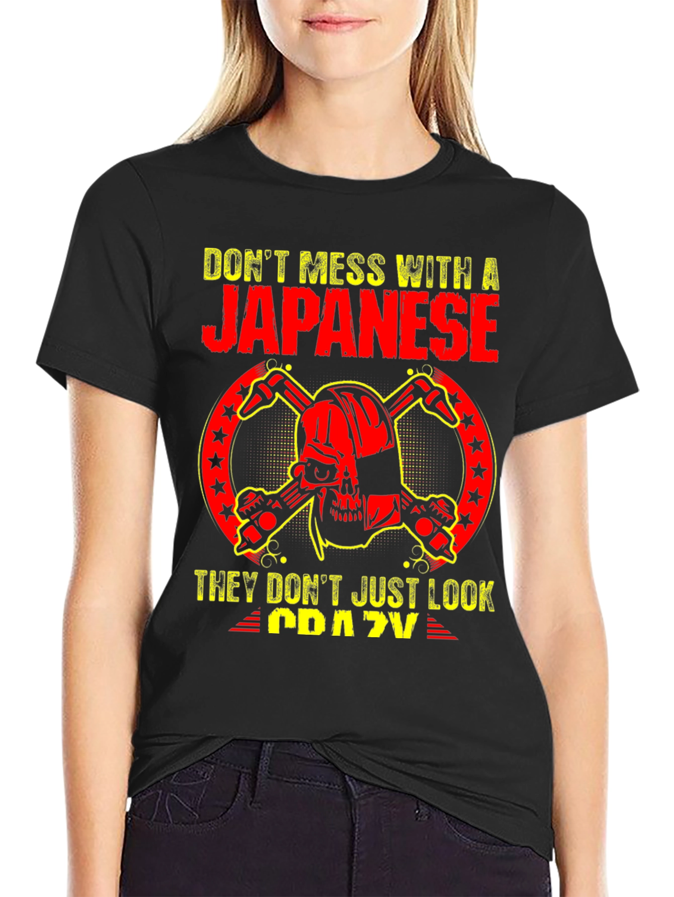 Black Don't Mess With A Japanese T-Shirt view 2