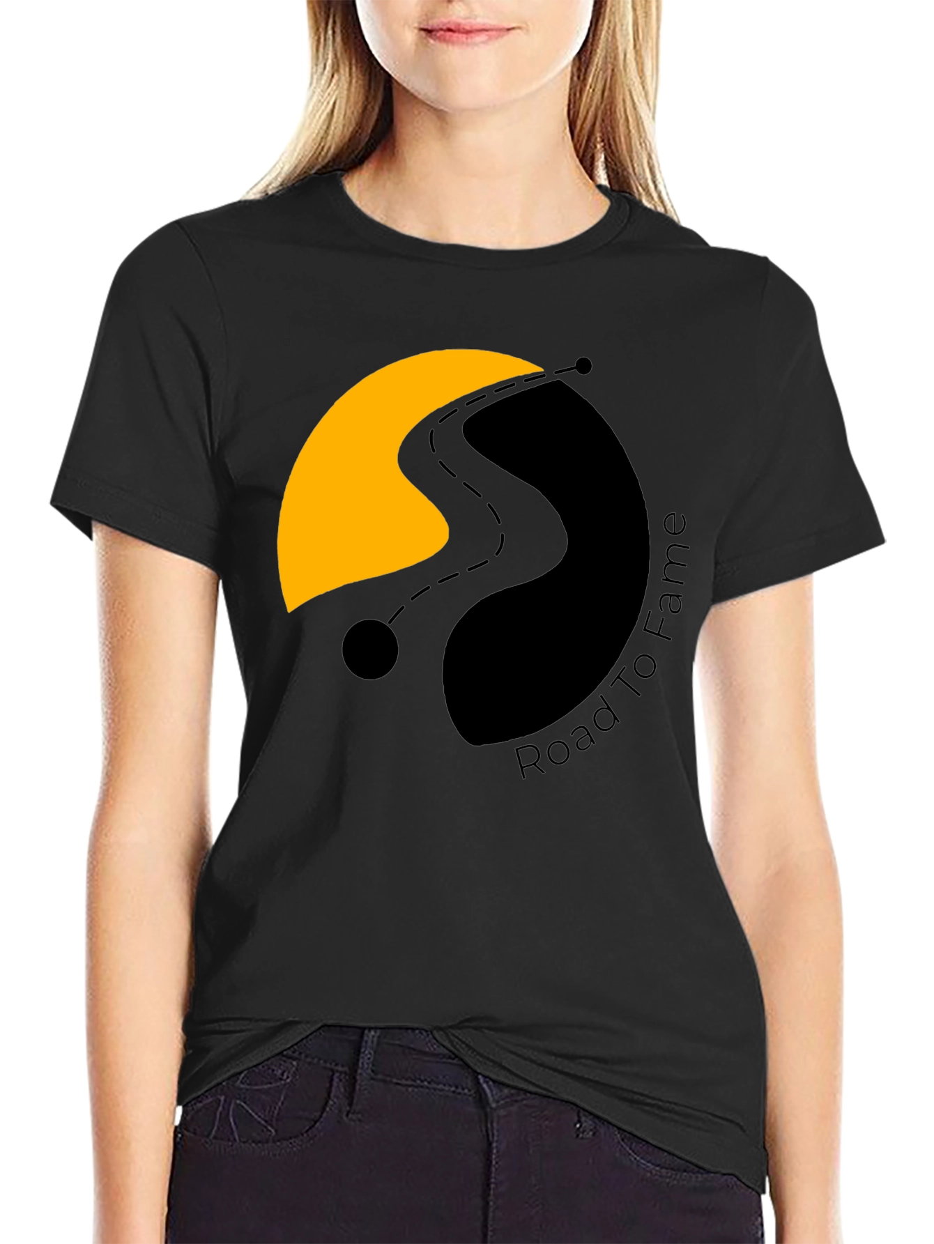 Black Road To Fame Black T-Shirt view 2