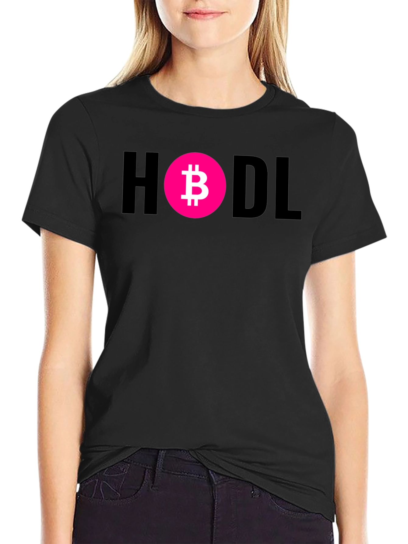 Black HODL Bitcoin Crypto T-Shirt - Black Cotton view 2